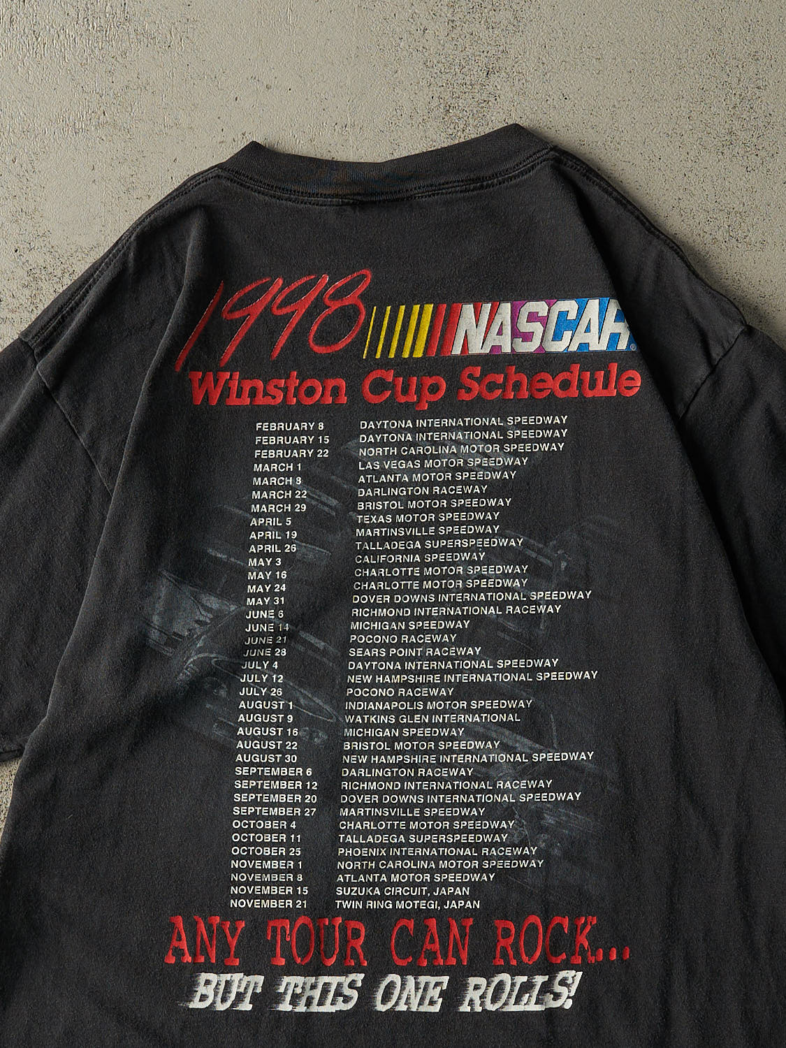 Vintage 98' Faded Black Nascar Winston Cup Series Tee (L/XL)