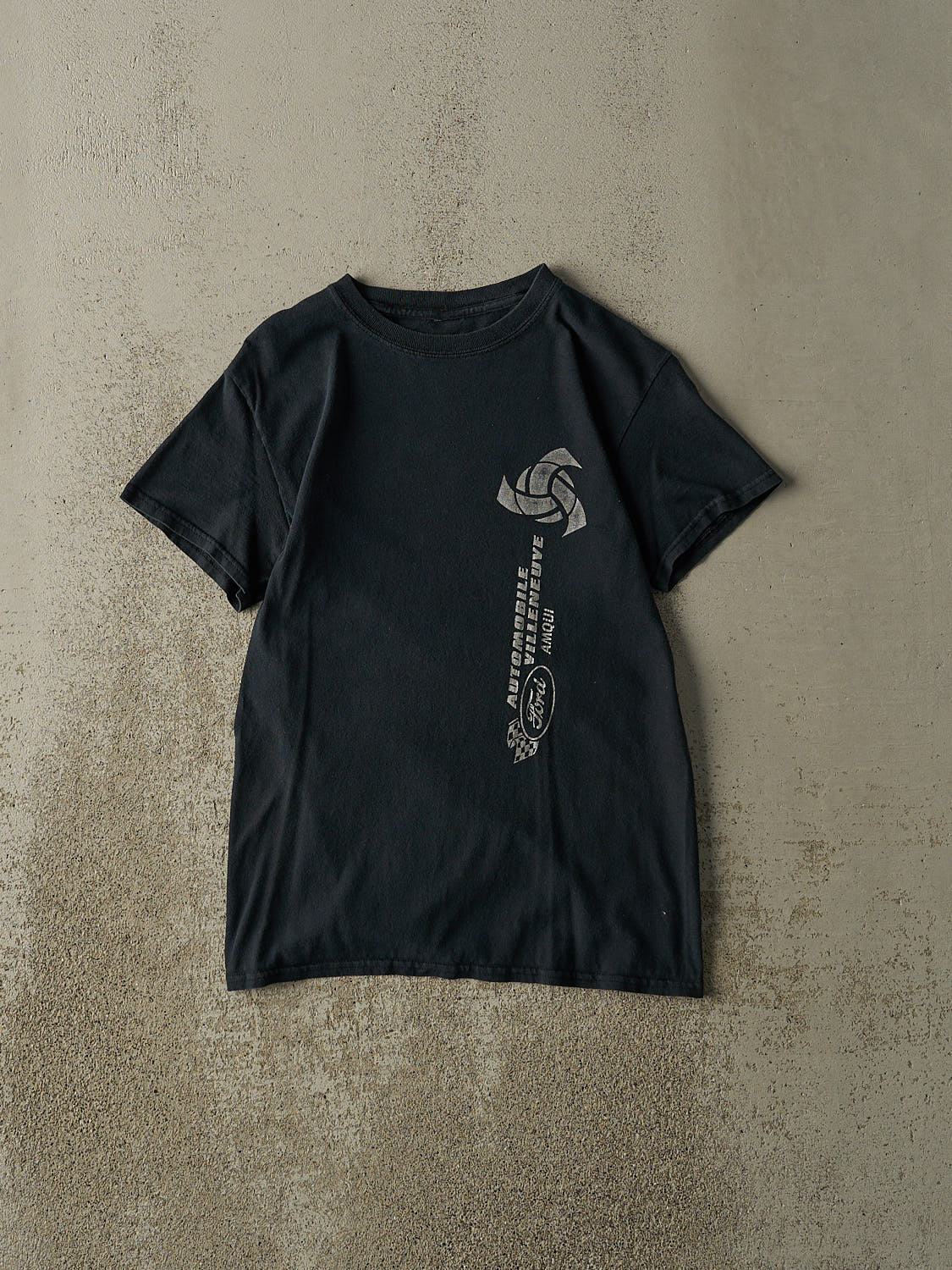 Vintage Y2K Faded Black Ford Volleyball Tee (XS)