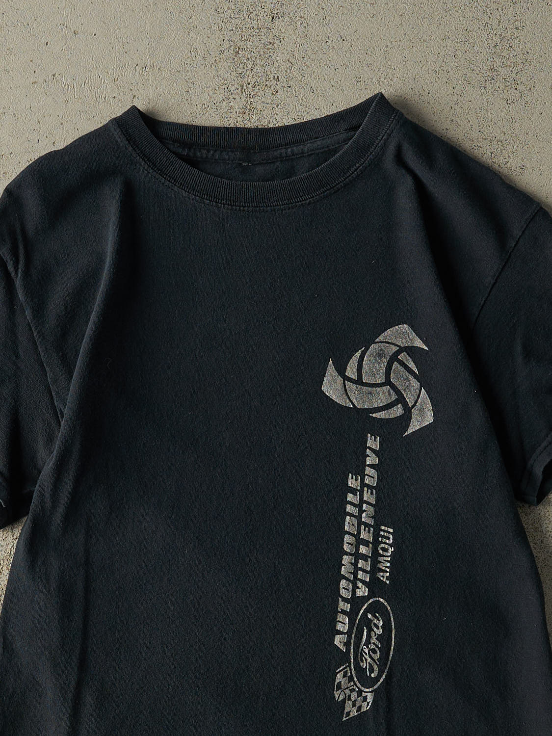 Vintage Y2K Faded Black Ford Volleyball Tee (XS)
