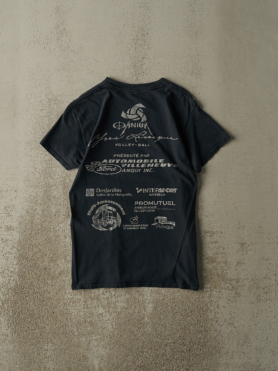 Vintage Y2K Faded Black Ford Volleyball Tee (XS)