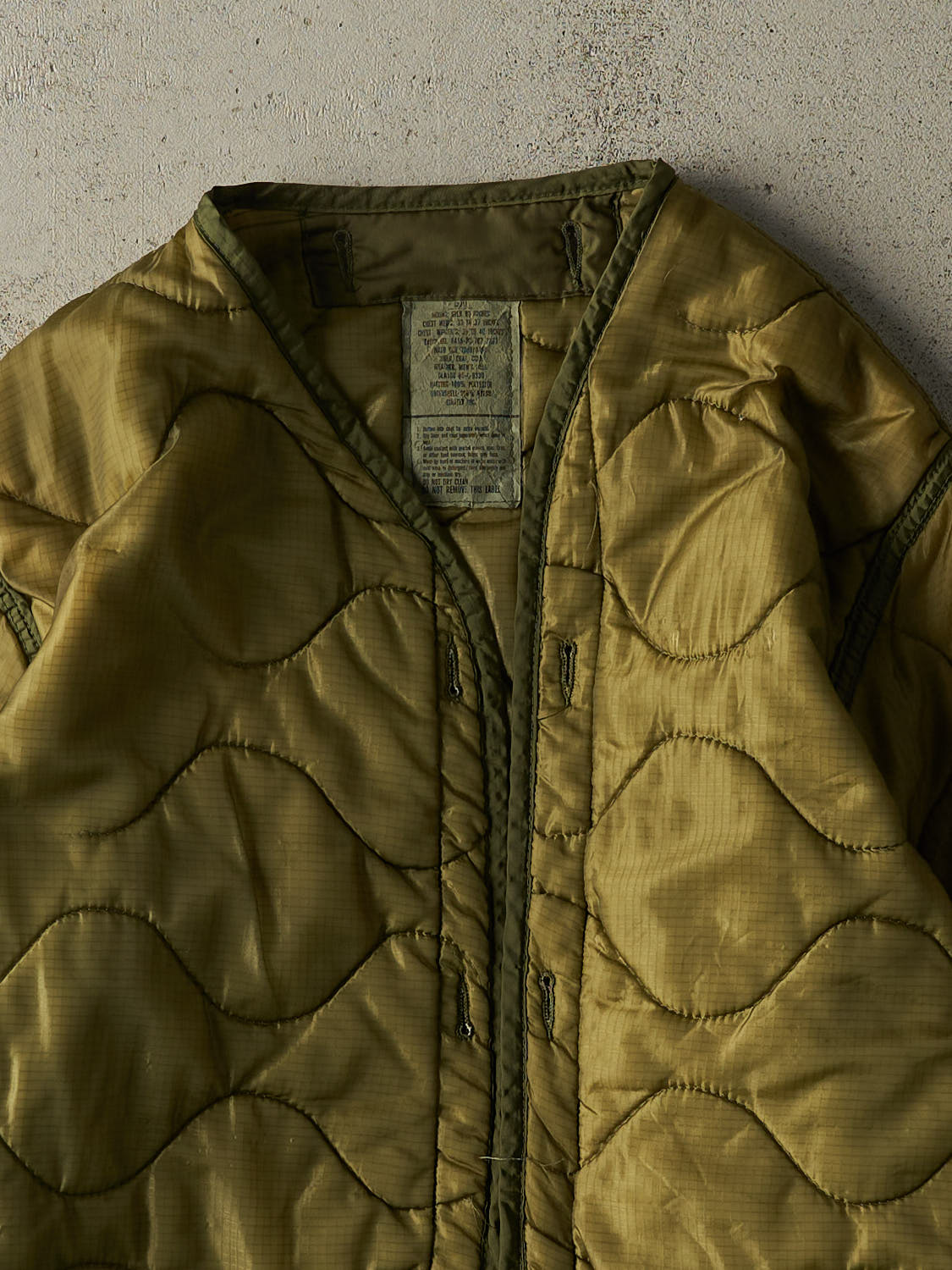 Vintage 90s Green Army Liner Jacket (S/M)