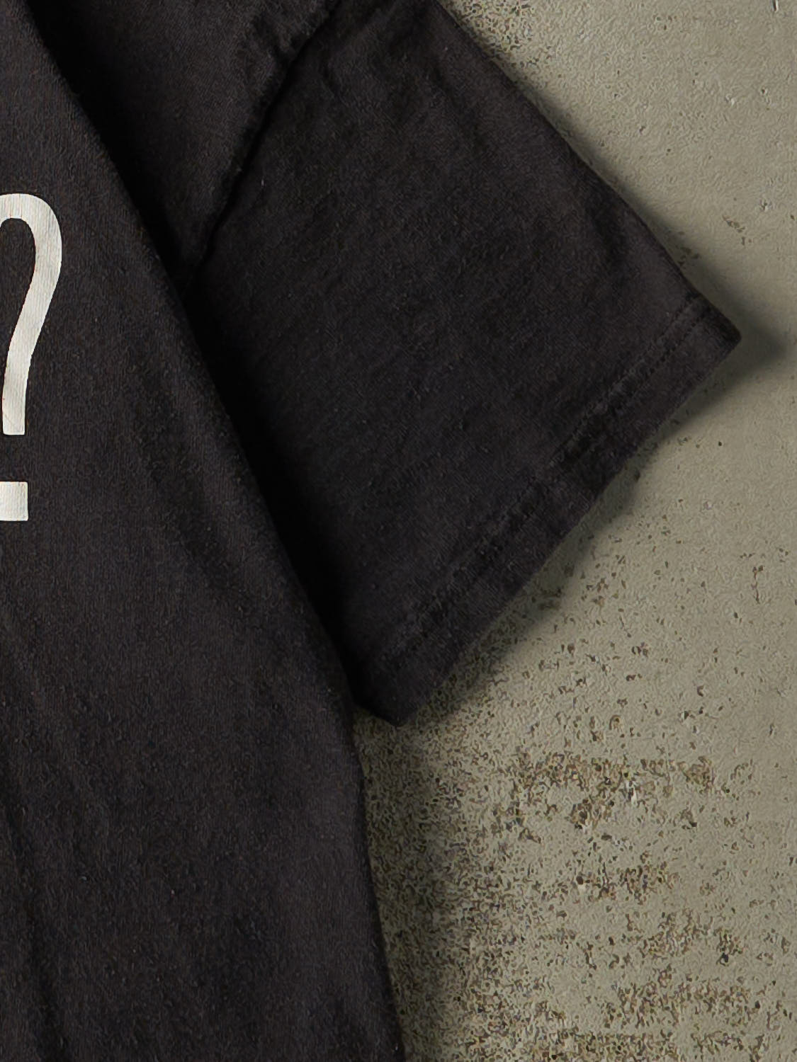 Vintage Y2K Black "Really?" Slogan Tee (XS)
