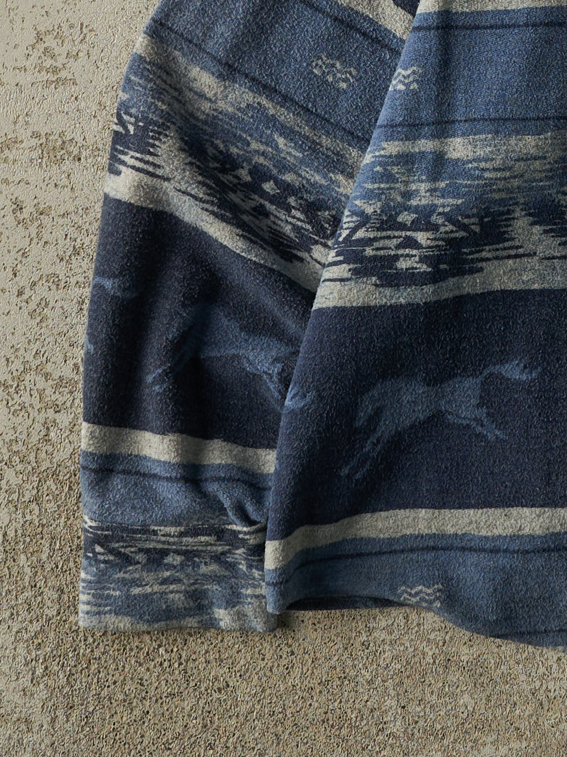 Vintage 80s Blue Horse Button Up (M/L)