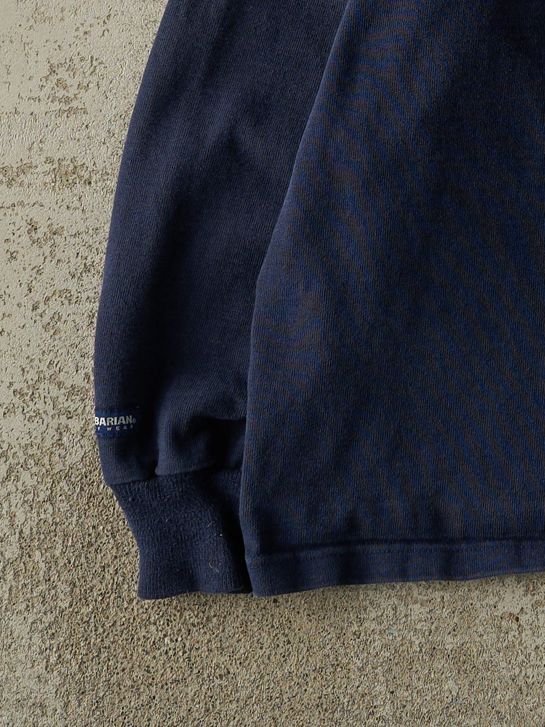 Vintage 90s Navy Blue Middlebury Embroidered Rugby Shirt (L/XL)