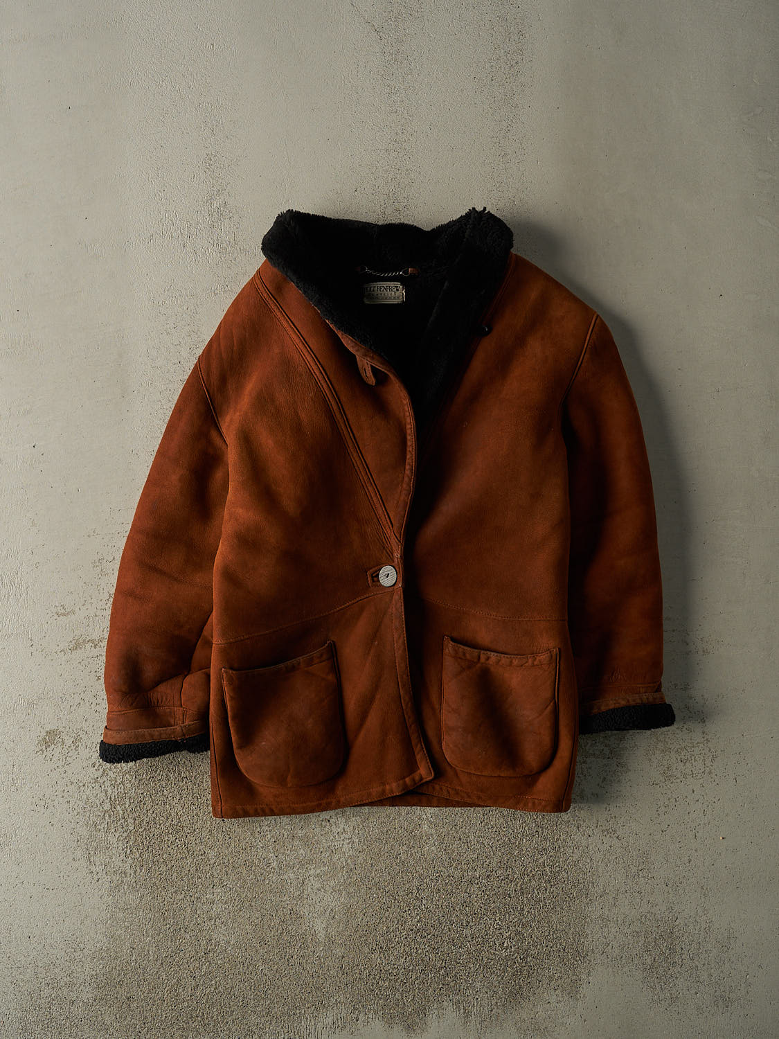 Vintage 80s Brown Holt Renfrew Shearling Jacket (L/XL)