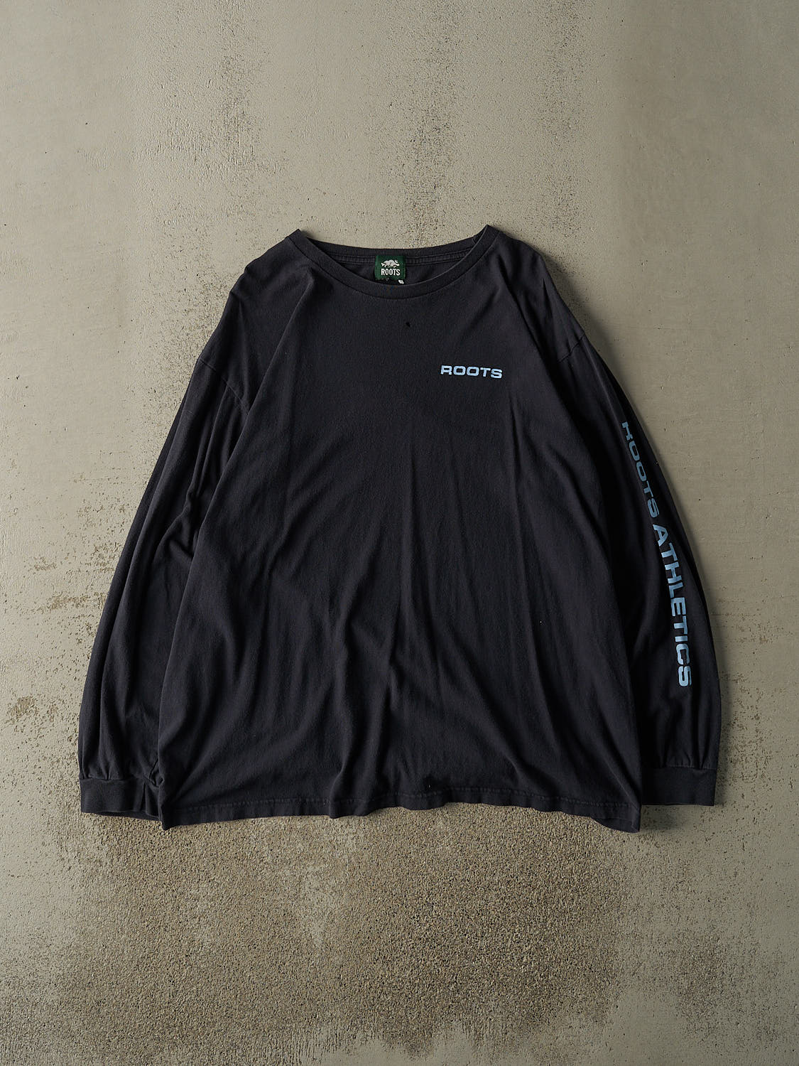 Vintage Y2K Navy Blue Roots Long Sleeve (XXL)