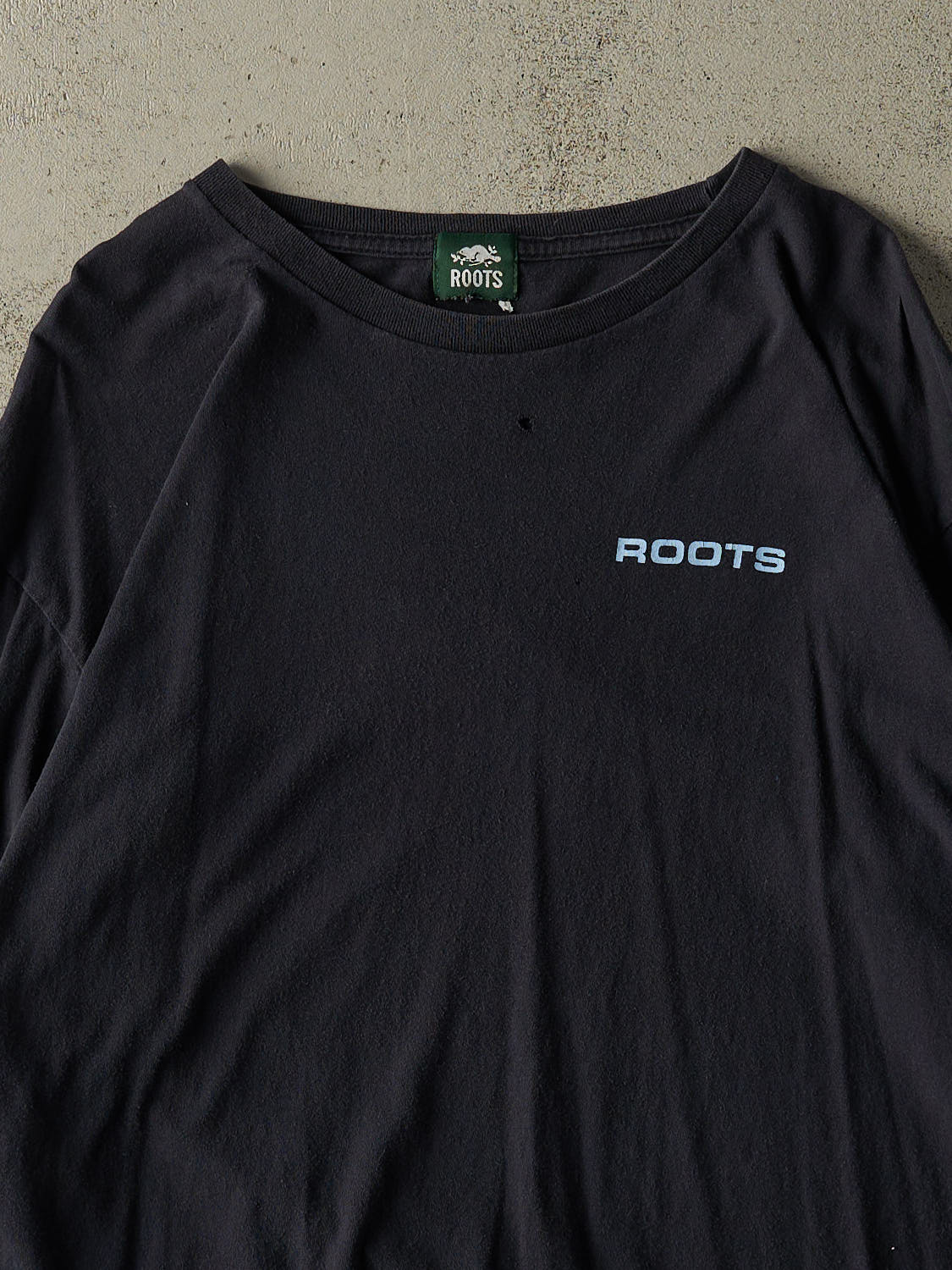 Vintage Y2K Navy Blue Roots Long Sleeve (XXL)