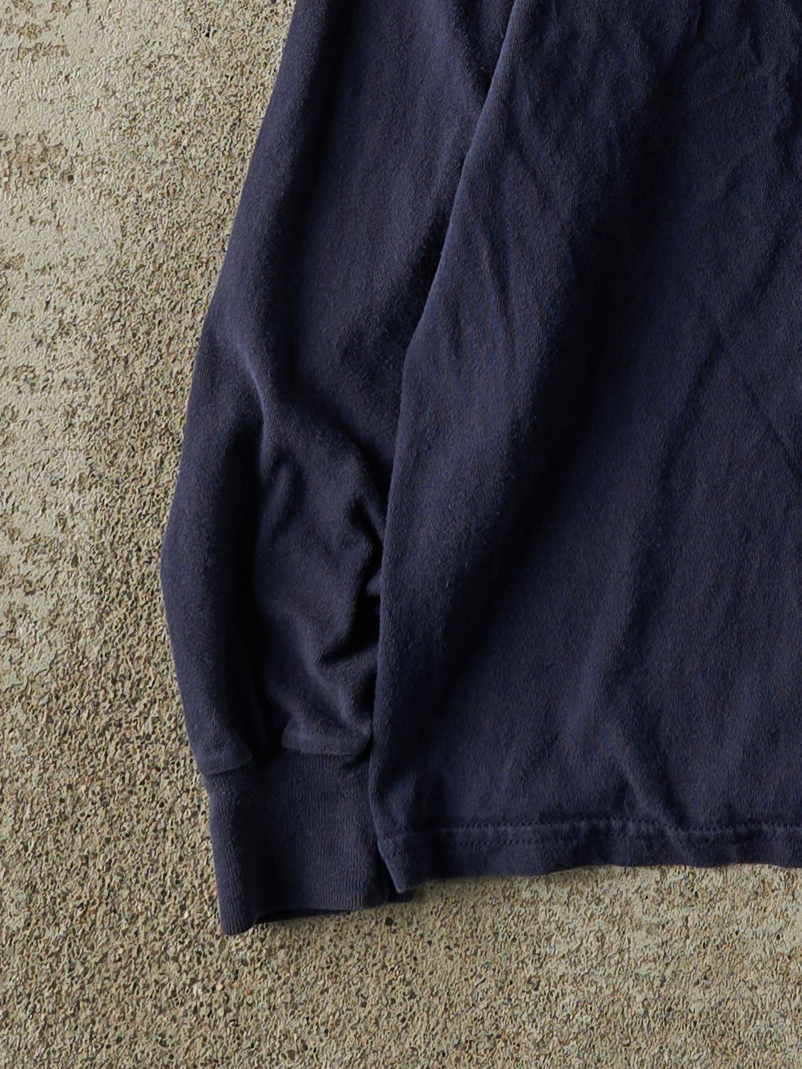 Vintage Y2K Navy Blue Russell Athletic Blank Long Sleeve (L)