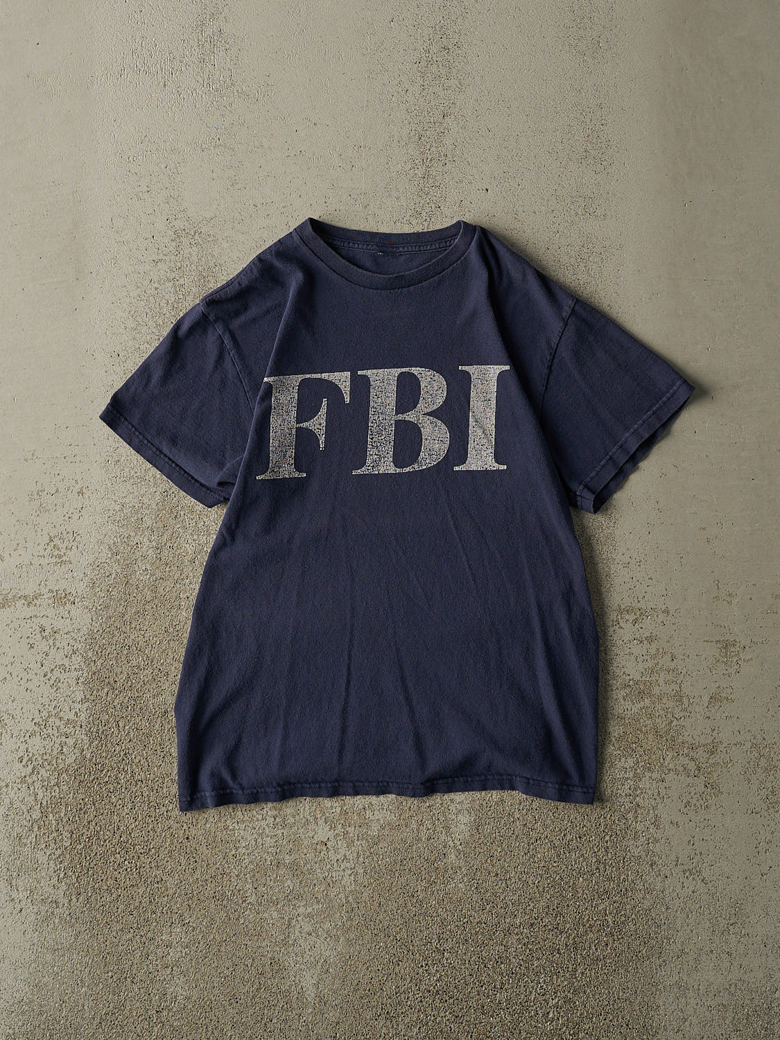 Vintage 90s Navy Blue FBI Tee (XS/S)