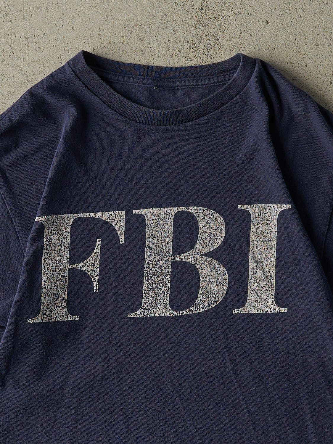 Vintage 90s Navy Blue FBI Tee (XS/S)