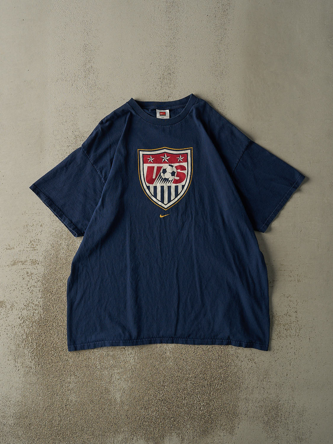 Vintage Y2K Navy Blue Team USA Nike Soccer Tee (XXL)