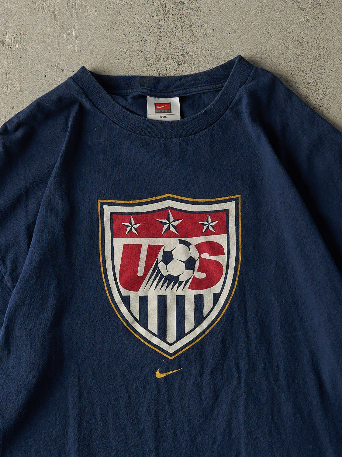 Vintage Y2K Navy Blue Team USA Nike Soccer Tee (XXL)