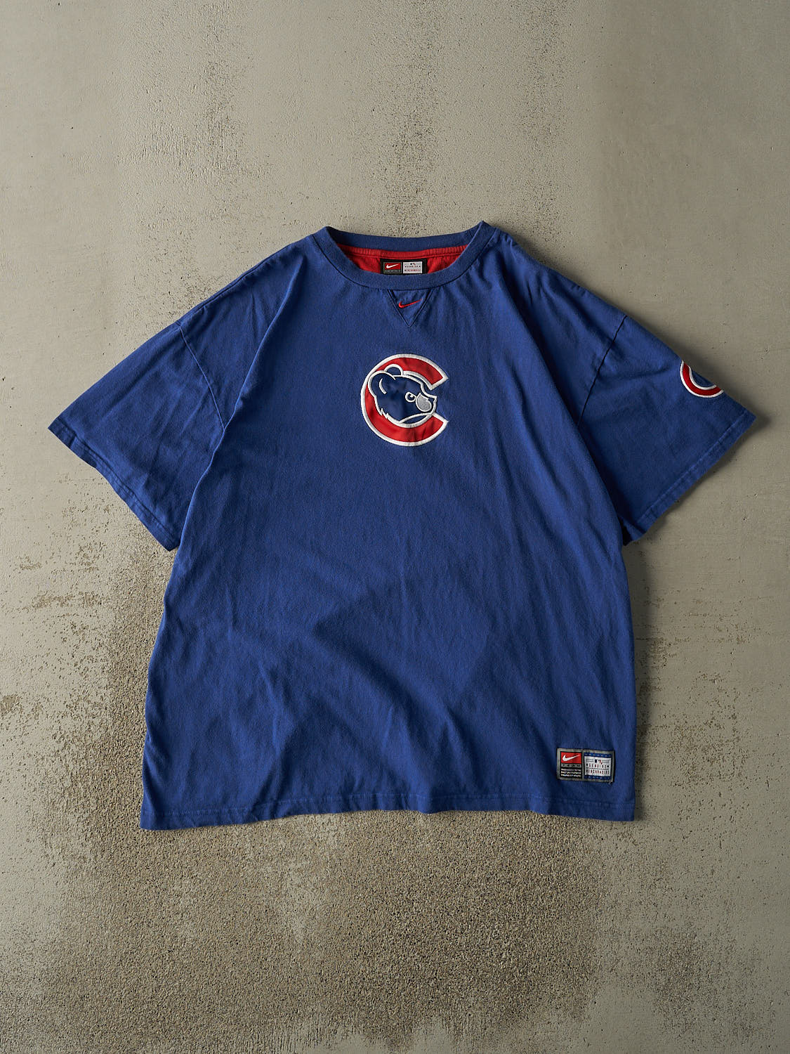 Vintage Y2K Blue Chicago Cubs Nike Embroidered Tee (XL/XXL)