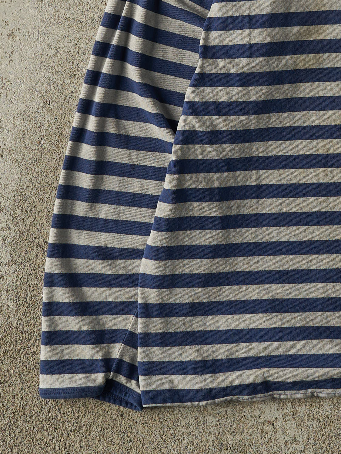 Vintage 90s Navy Blue & Grey Gap Striped Long Sleeve (M)