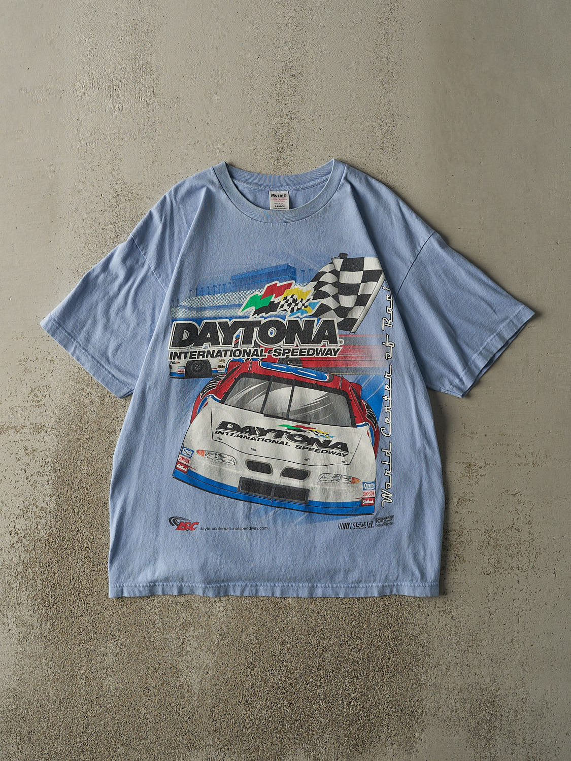 Vintage 90s Baby Blue Daytona Nascar Racing Tee (XL)