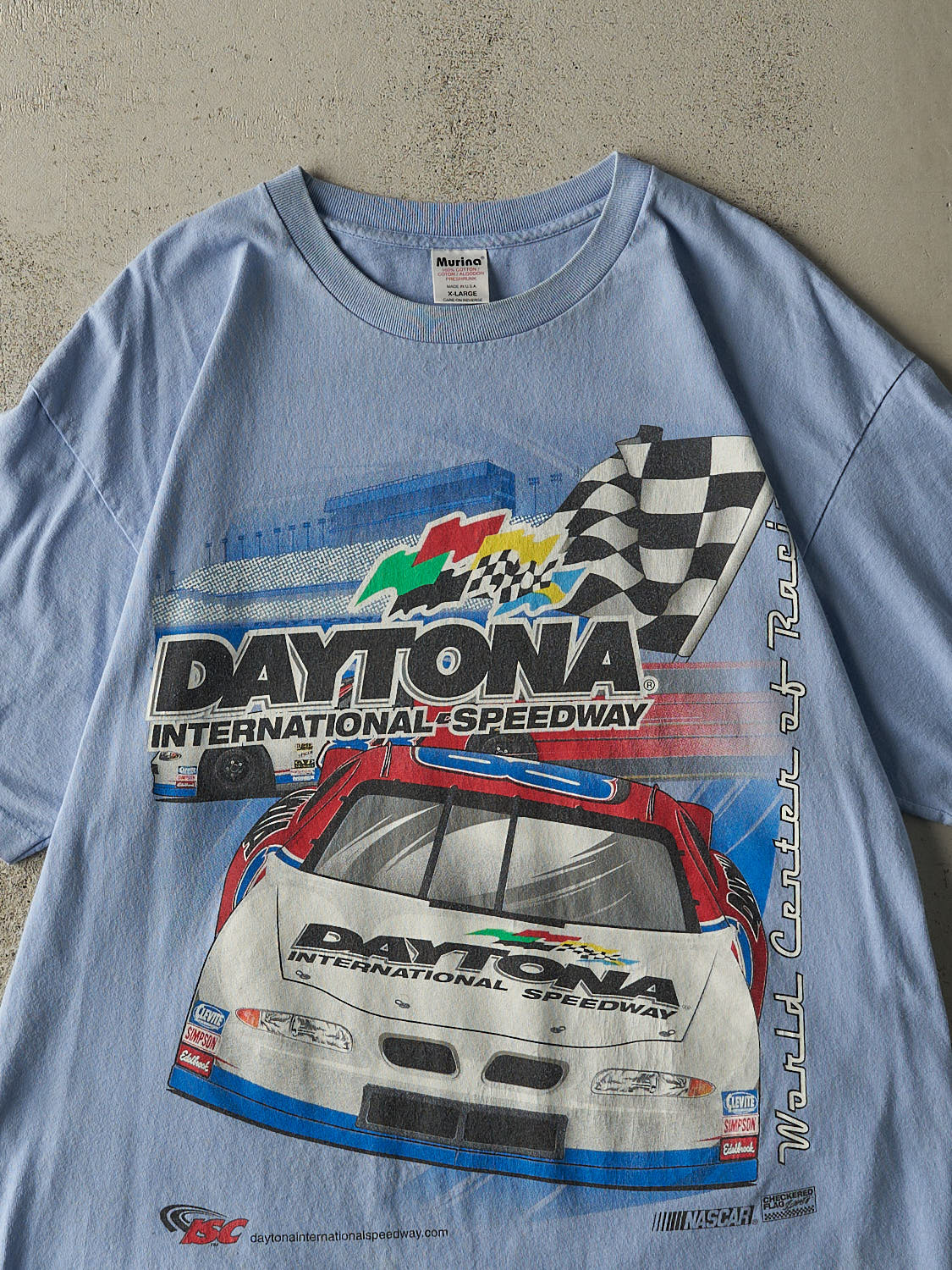 Vintage 90s Baby Blue Daytona Nascar Racing Tee (XL)