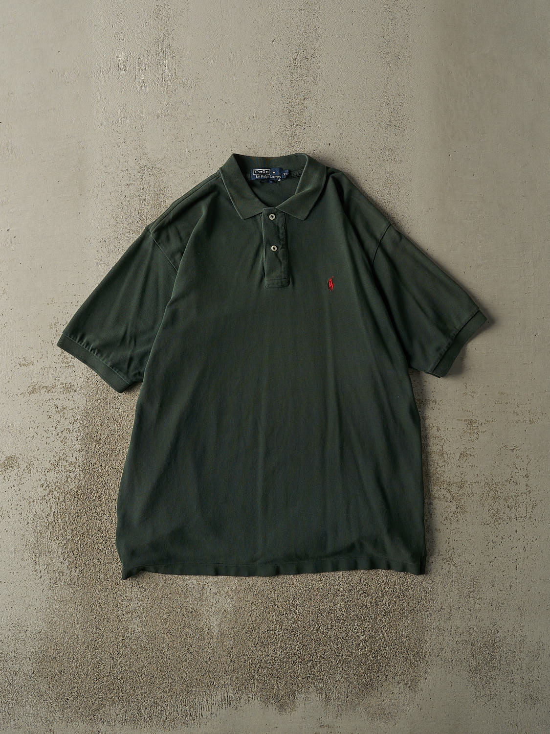Vintage 90s Green Polo Embroidered Polo Tee (L/XL)