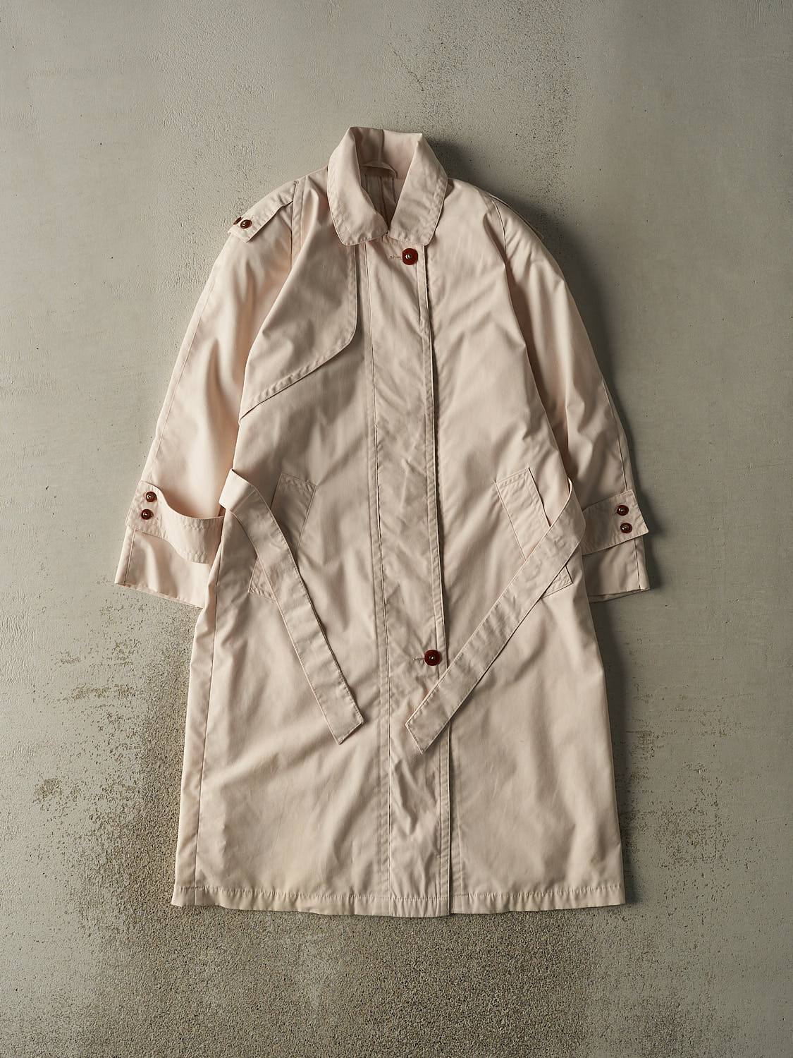 Vintage 80s Beige Trench Coat (S)