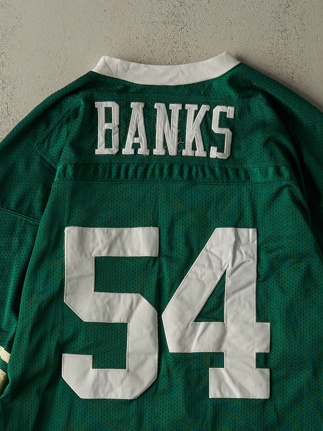 Vintage 90s Green Michigan State University Russell Athletic Carl Banks Football Jersey (XXL)