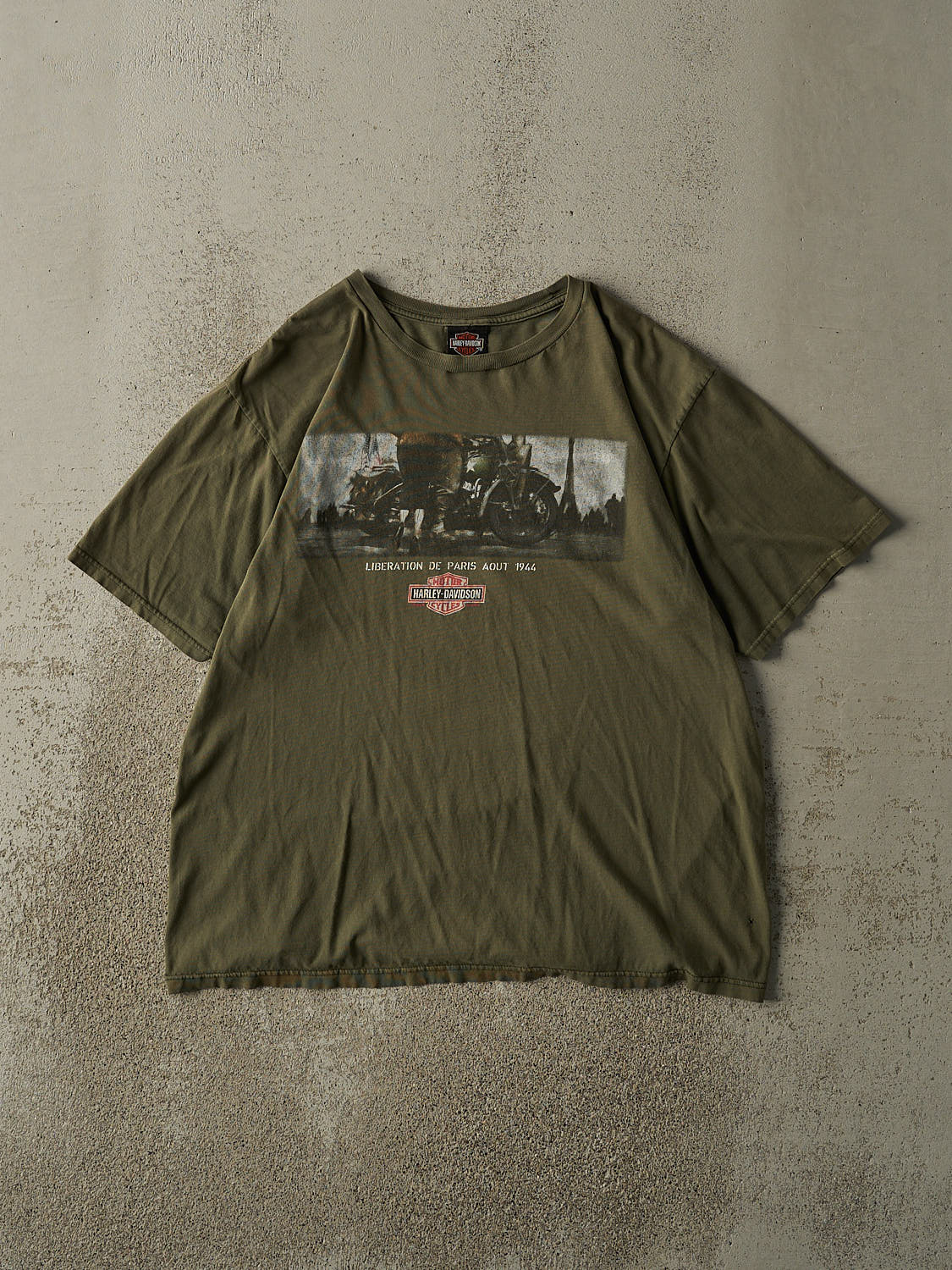 Vintage 12' Green Harley Davidson France Tee (M/L)
