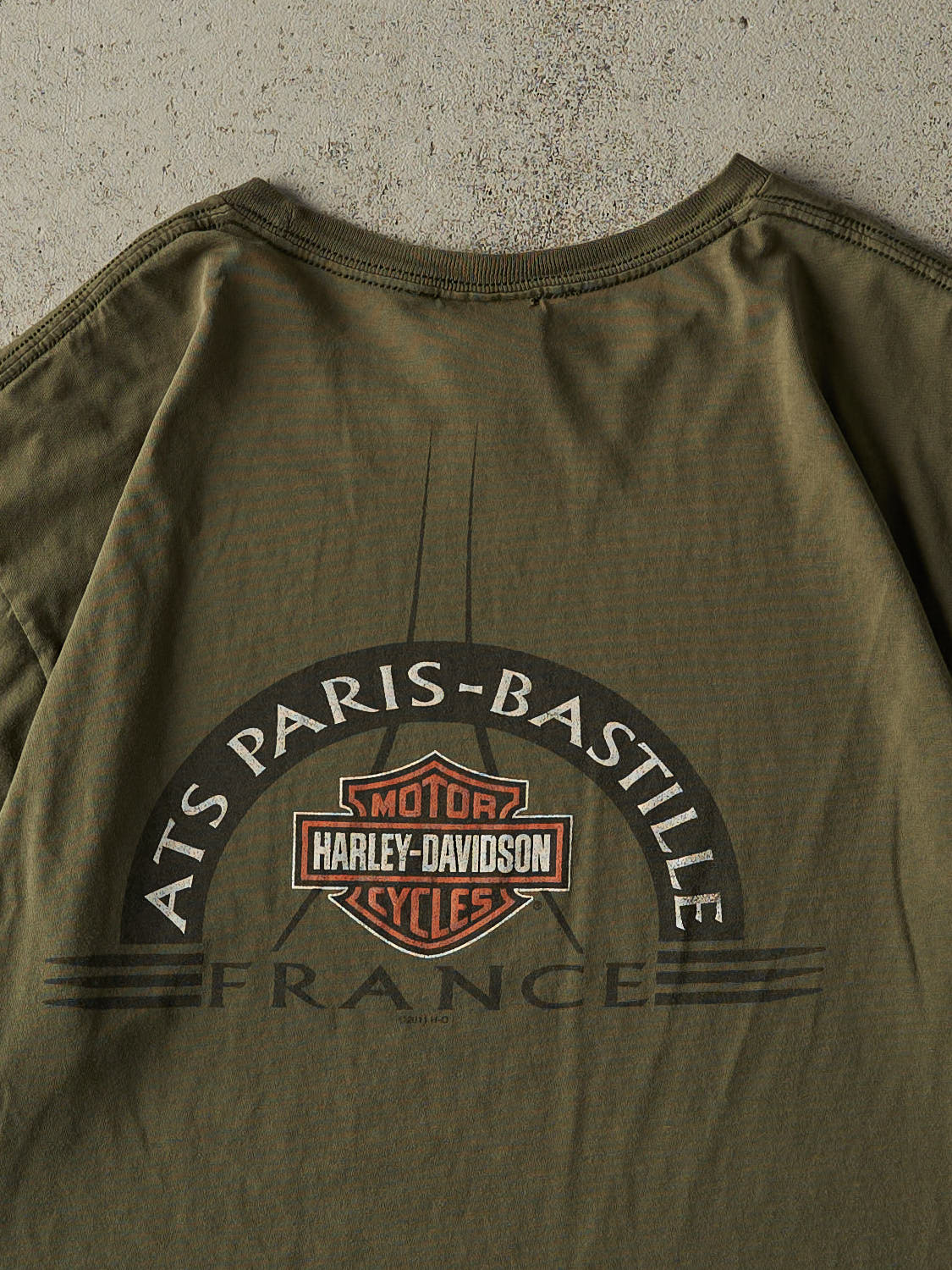 Vintage 12' Green Harley Davidson France Tee (M/L)
