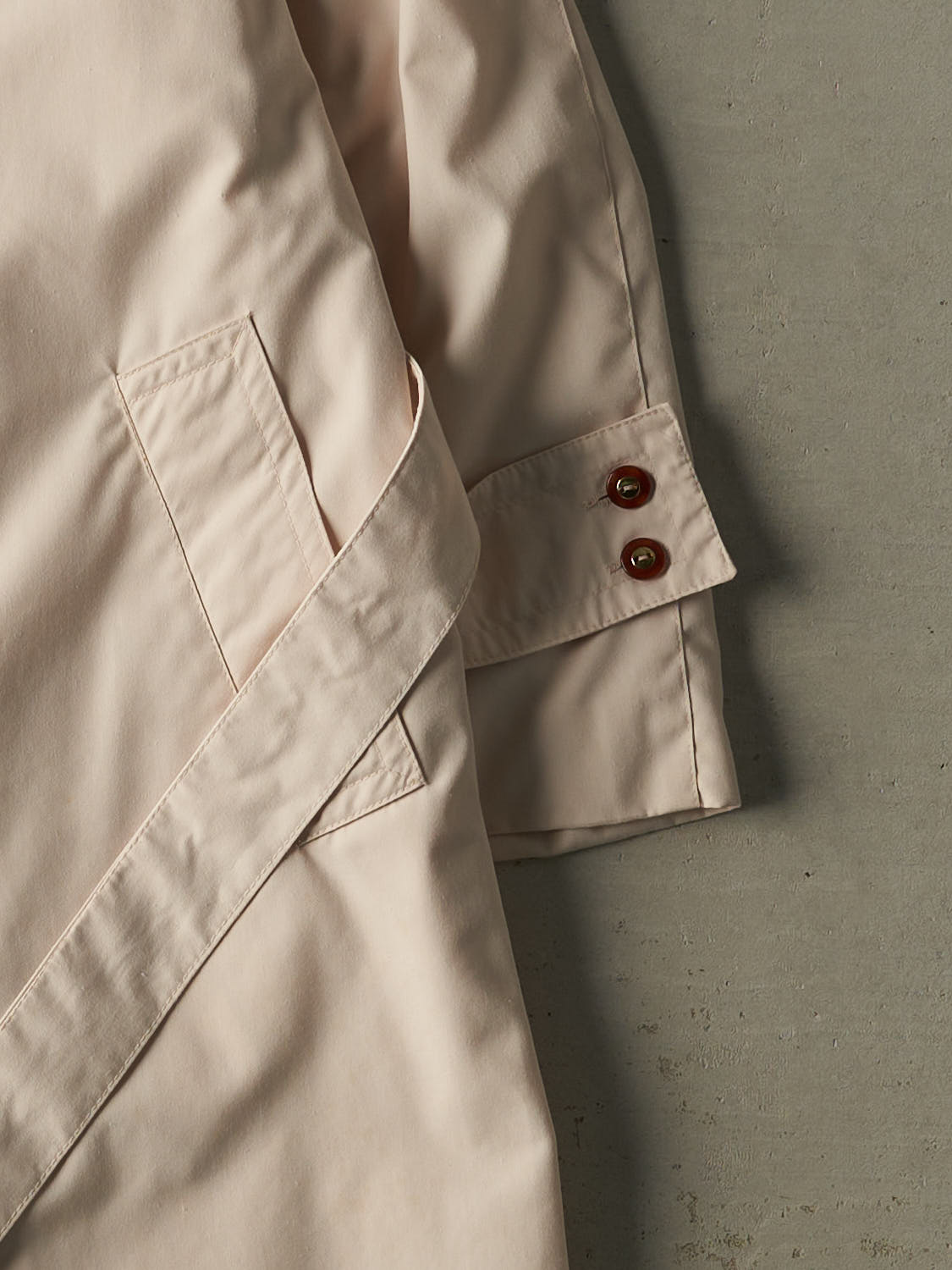 Vintage 80s Beige Trench Coat (S)