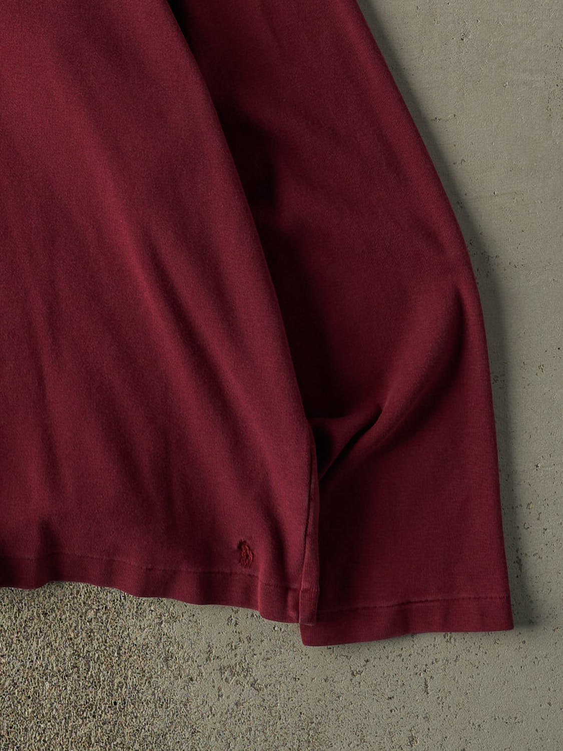 Vintage 90s Burgundy Polo by Ralph Lauren Long Sleeve (XL/XXL)