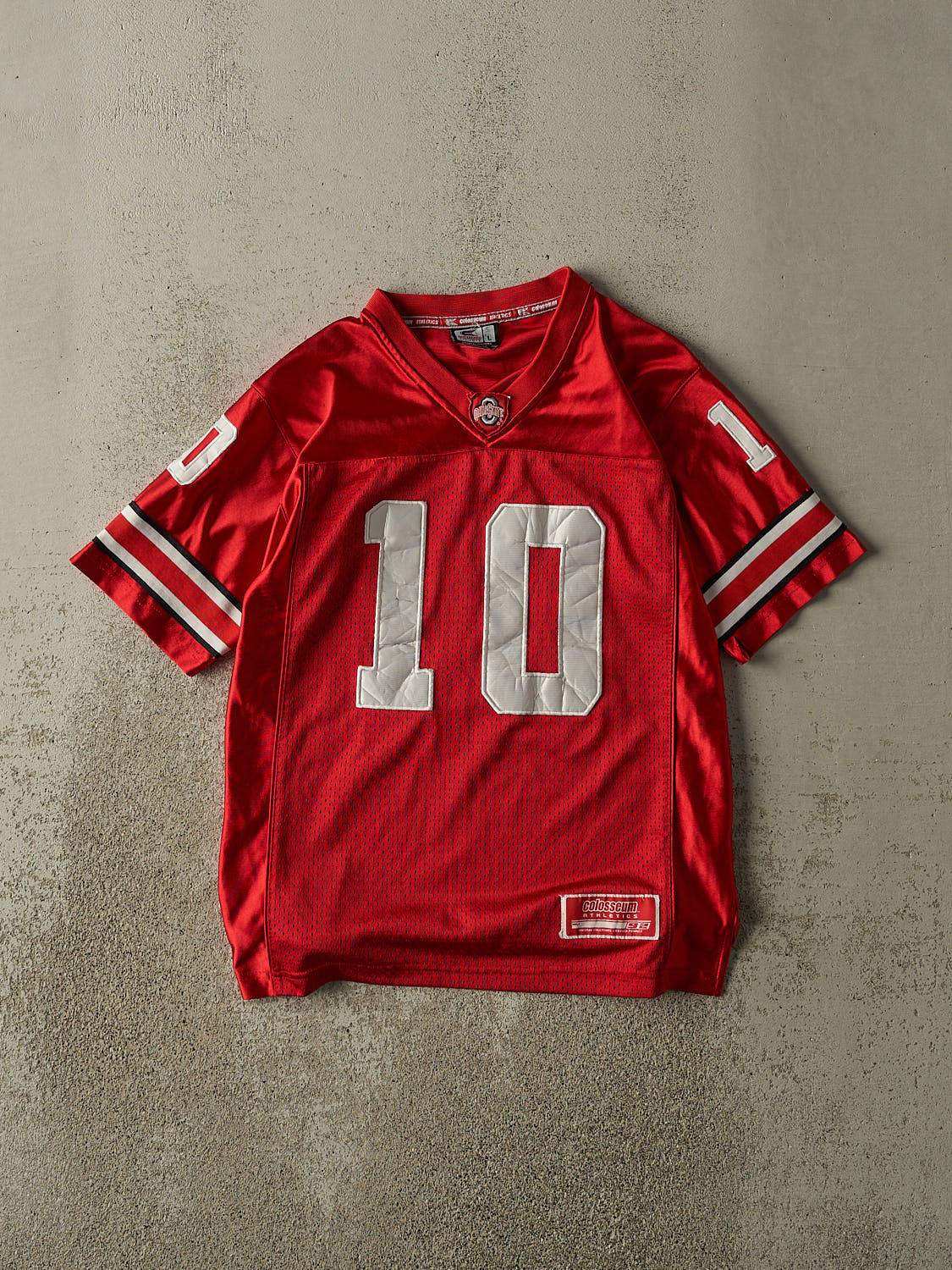 Vintage Y2K Sun Faded Red Ohio State University Football Jersey (S)