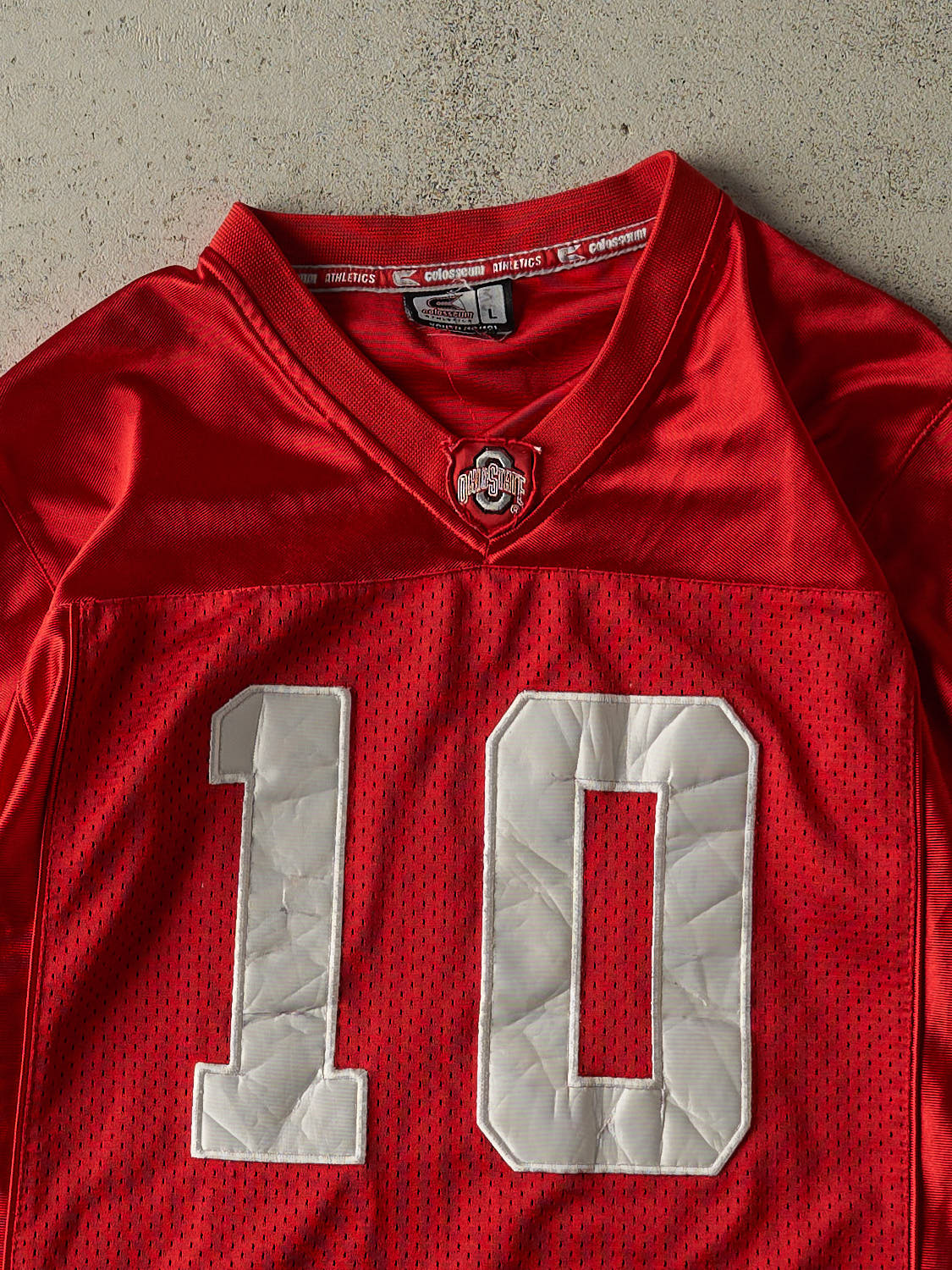 Vintage Y2K Sun Faded Red Ohio State University Football Jersey (S)