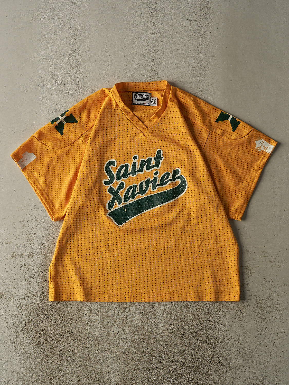 Vintage 90s Yellow Saint Xaiver Jersey (XL/XXL)