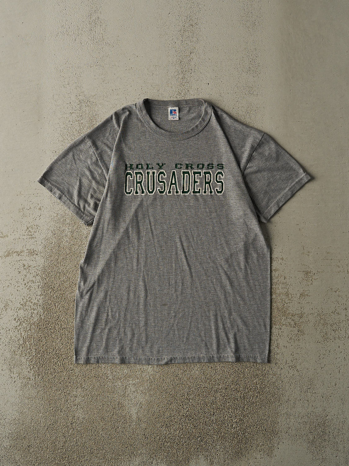 Vintage 90s Grey Holy Cross Crusaders Tee (M)