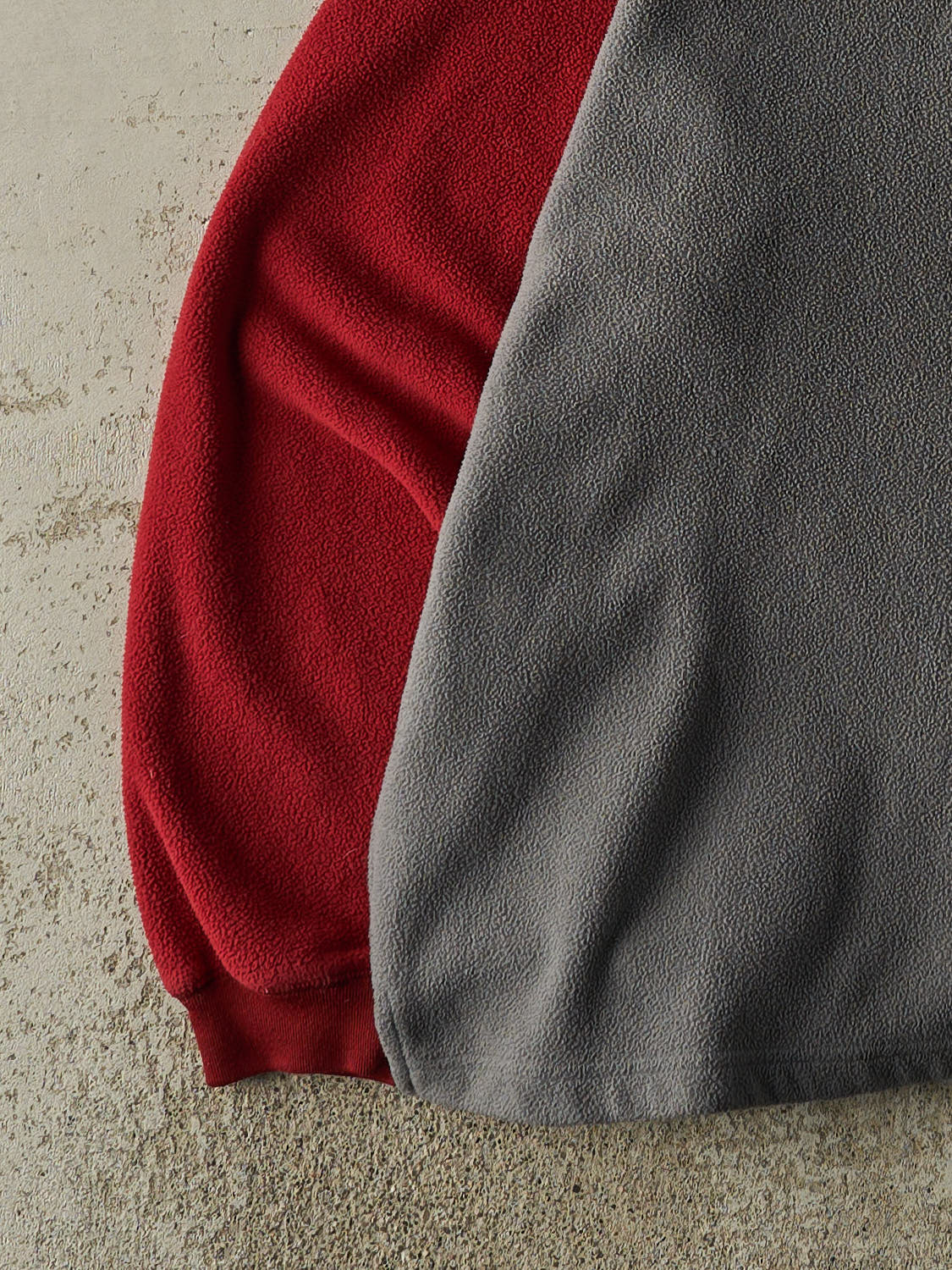 Vintage Y2K Grey & Burgundy Old Navy Long Sleeve Fleece (L/XL)