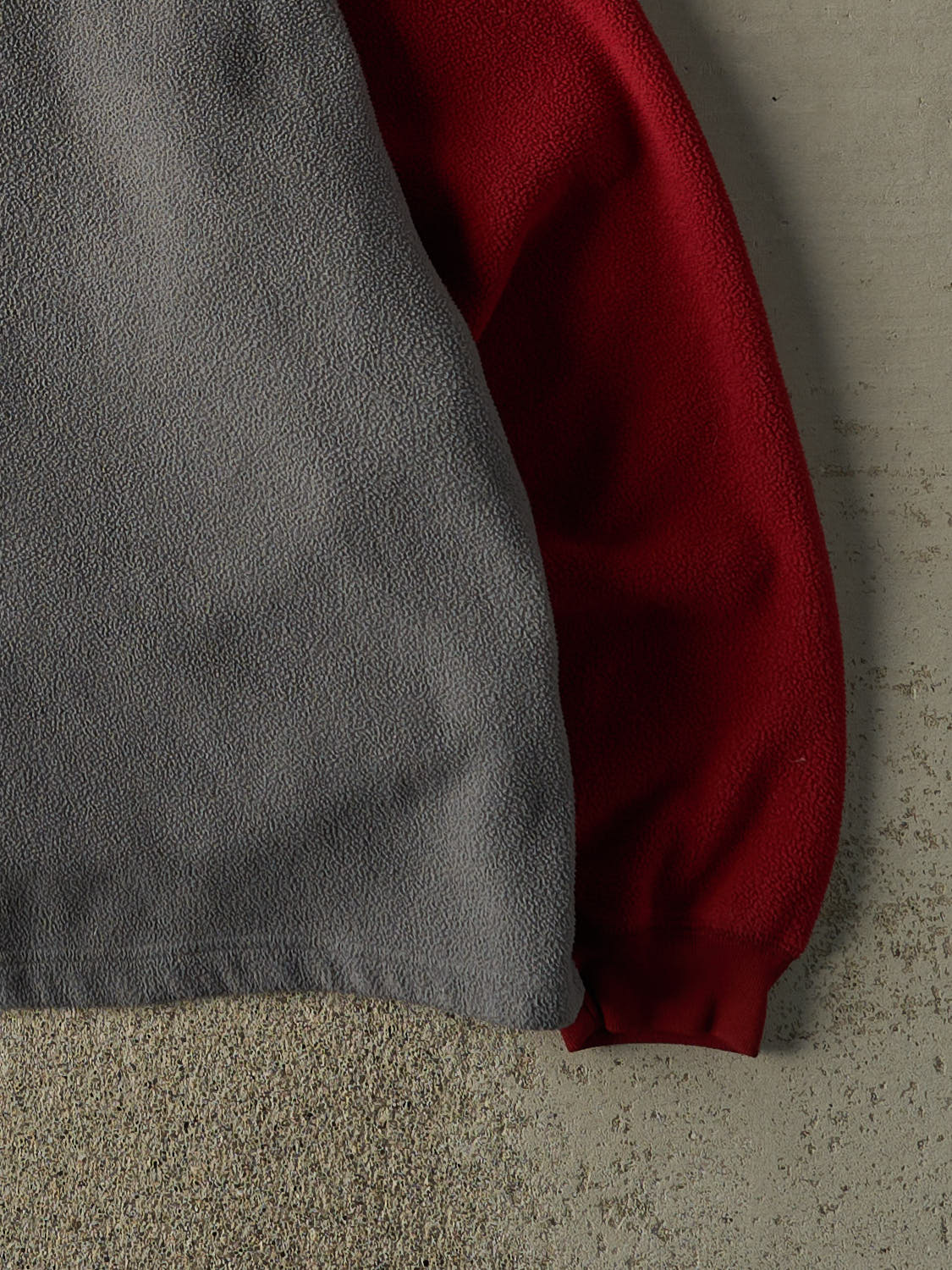 Vintage Y2K Grey & Burgundy Old Navy Long Sleeve Fleece (L/XL)