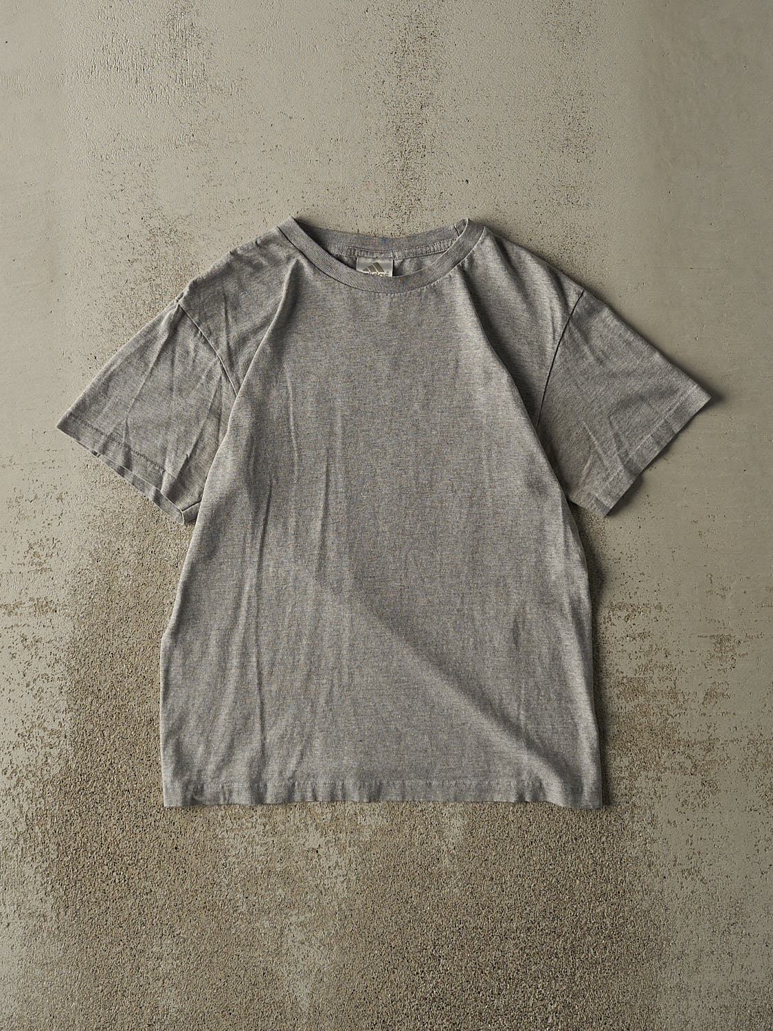 Vintage 90s Grey Adidas Logo Tee (S)