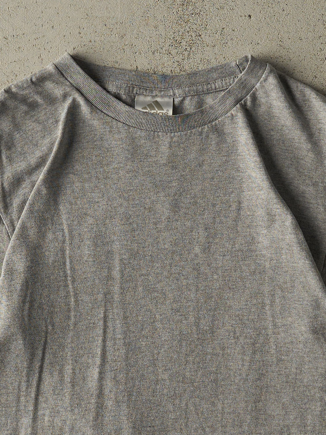 Vintage 90s Grey Adidas Logo Tee (S)