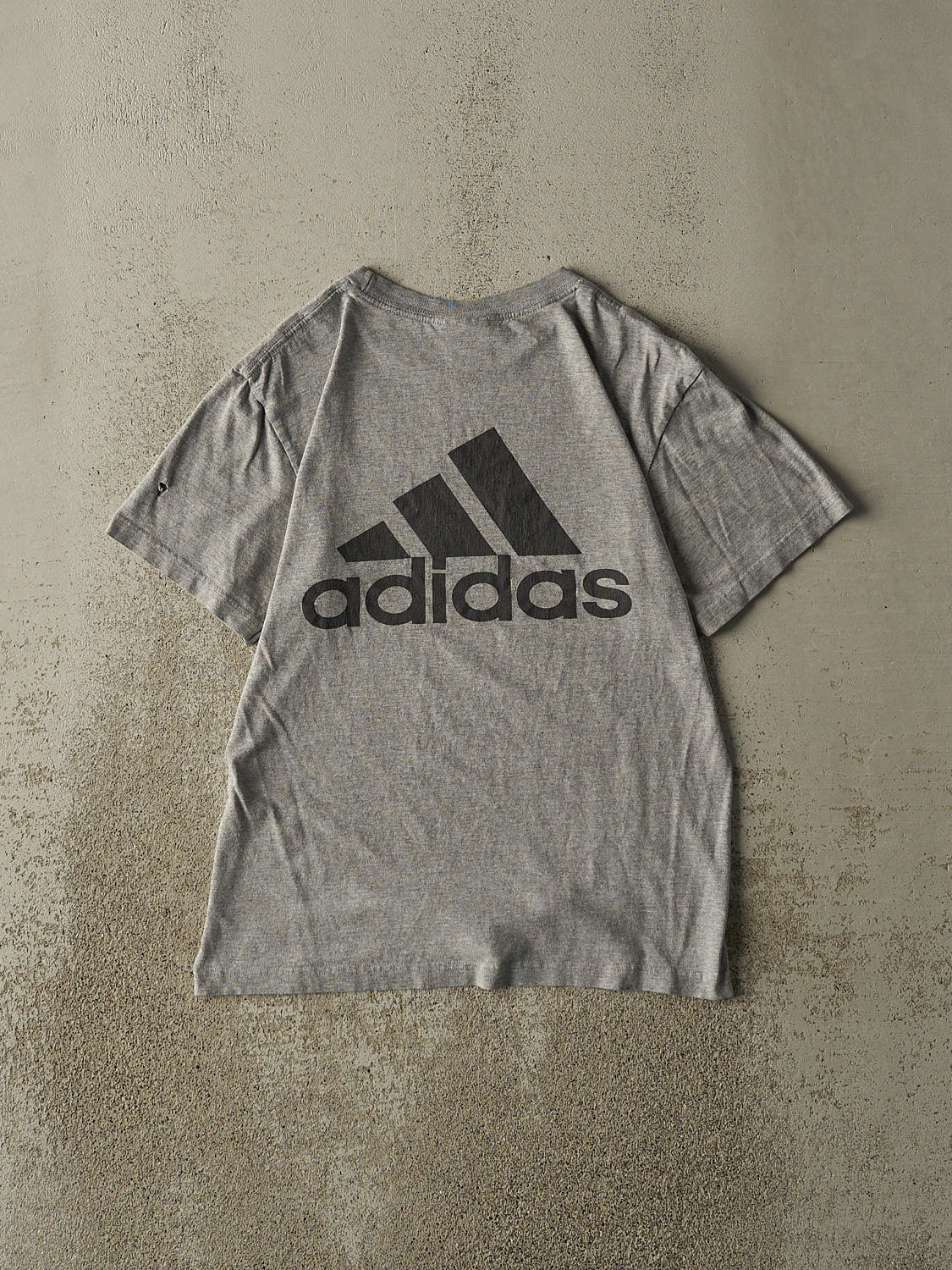 Vintage 90s Grey Adidas Logo Tee (S)