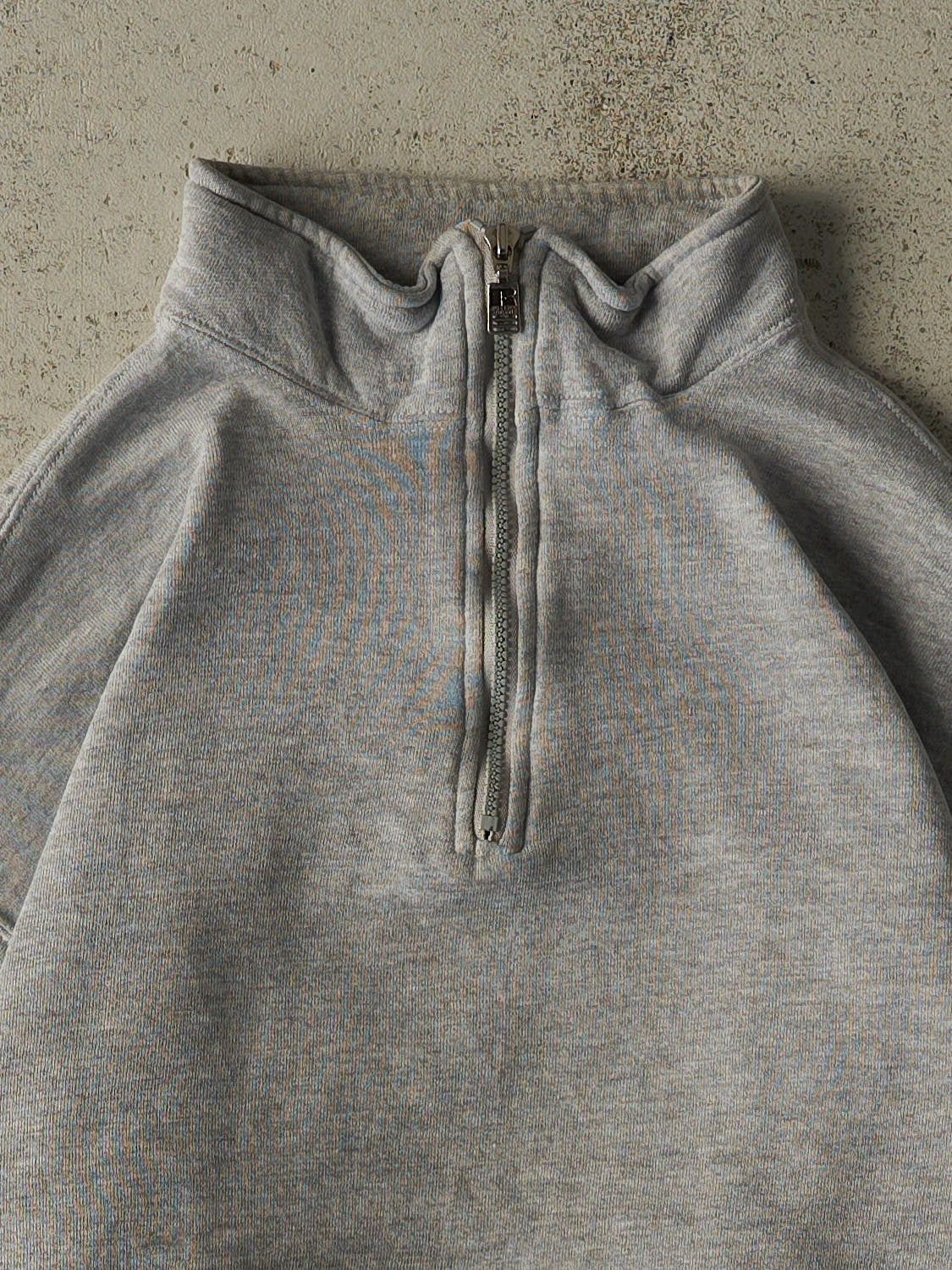 Vintage 90s Grey Russell Athletic Blank Quarter Zip (S/M)