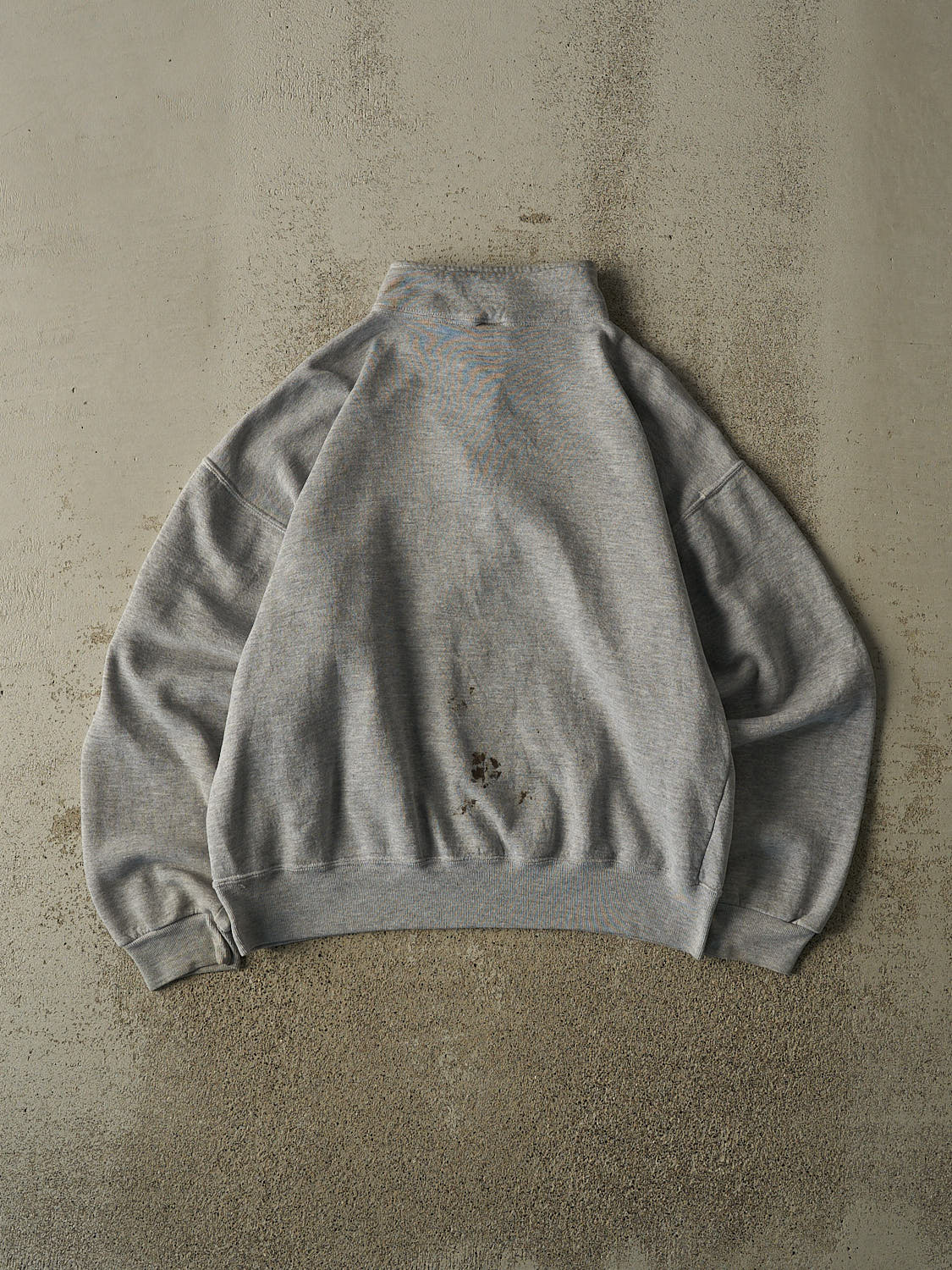 Vintage 90s Grey Russell Athletic Blank Quarter Zip (S/M)