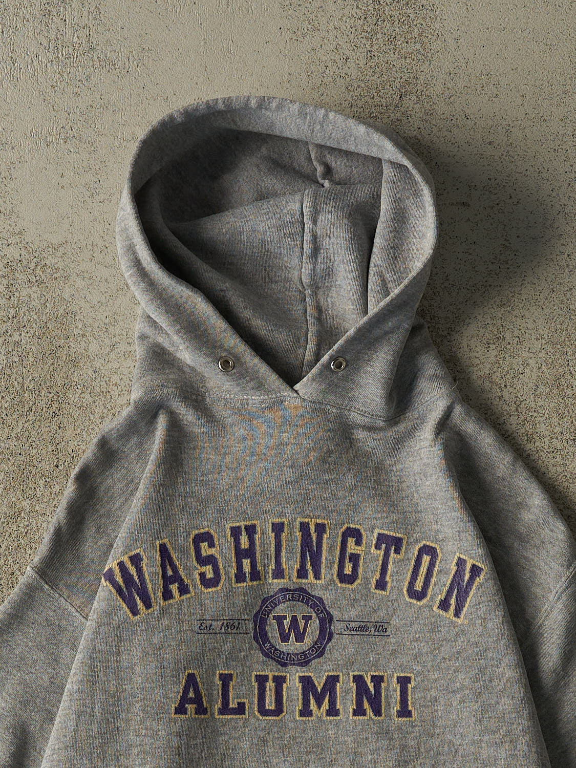 Vintage 90s Grey University of Washington Alumni Hoodie (S)