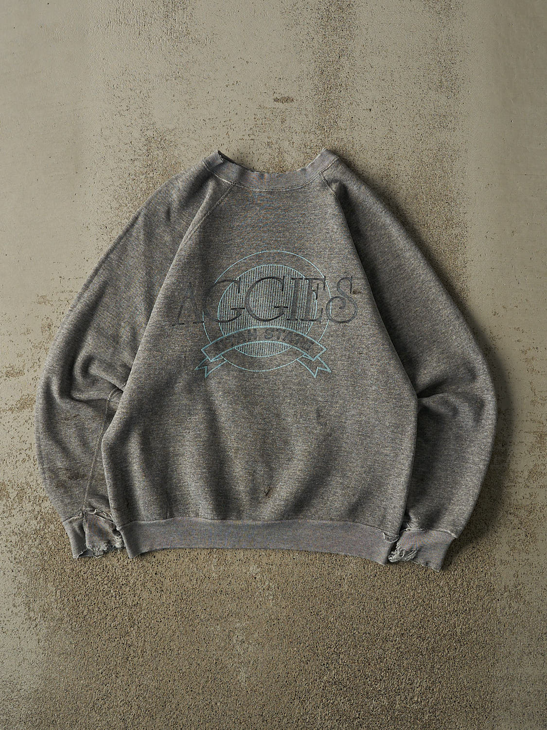 Vintage 80s Grey Utah State University Aggies Crewneck (S/M)