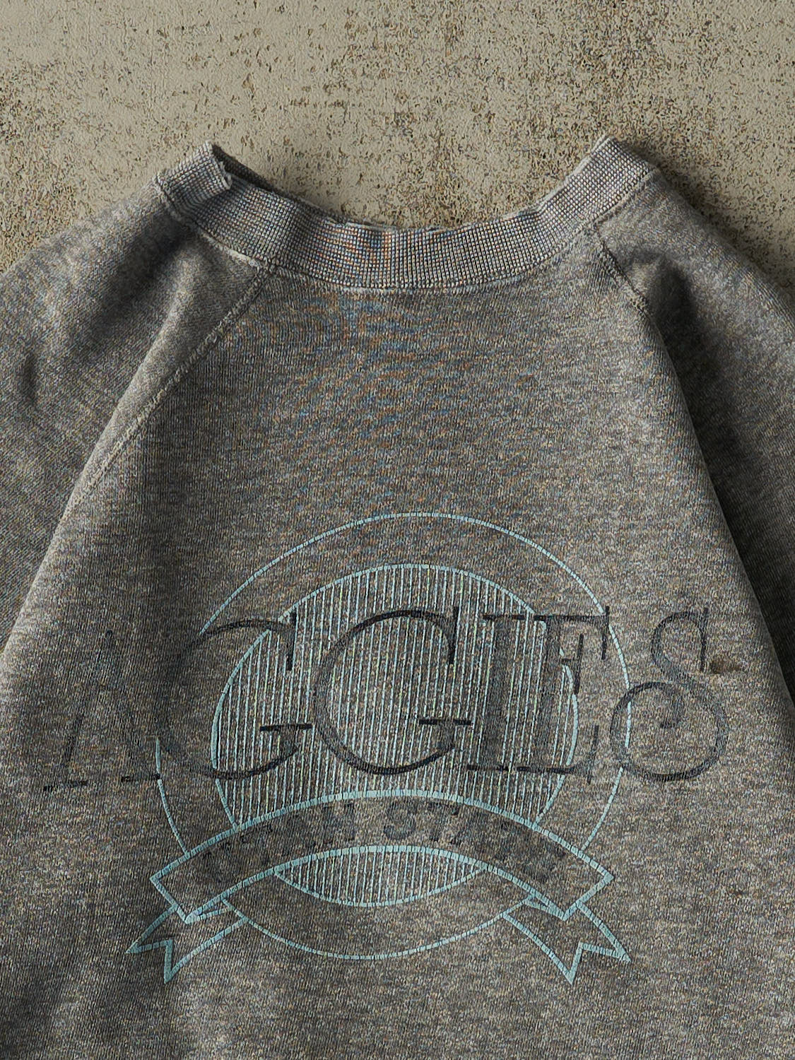 Vintage 80s Grey Utah State University Aggies Crewneck (S/M)