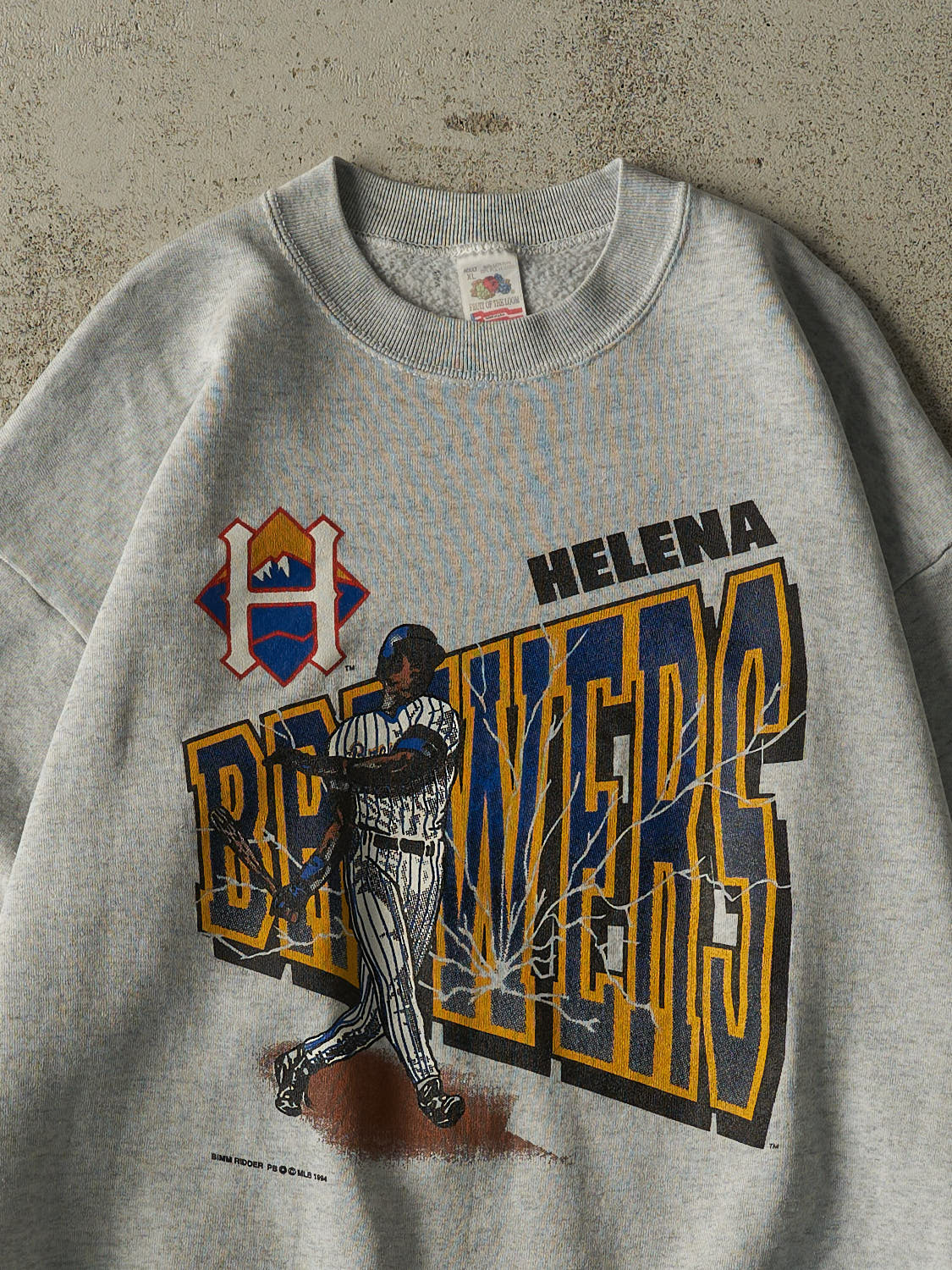 Vintage 94' Heather Grey Helena Brewers Crewneck (M/L)