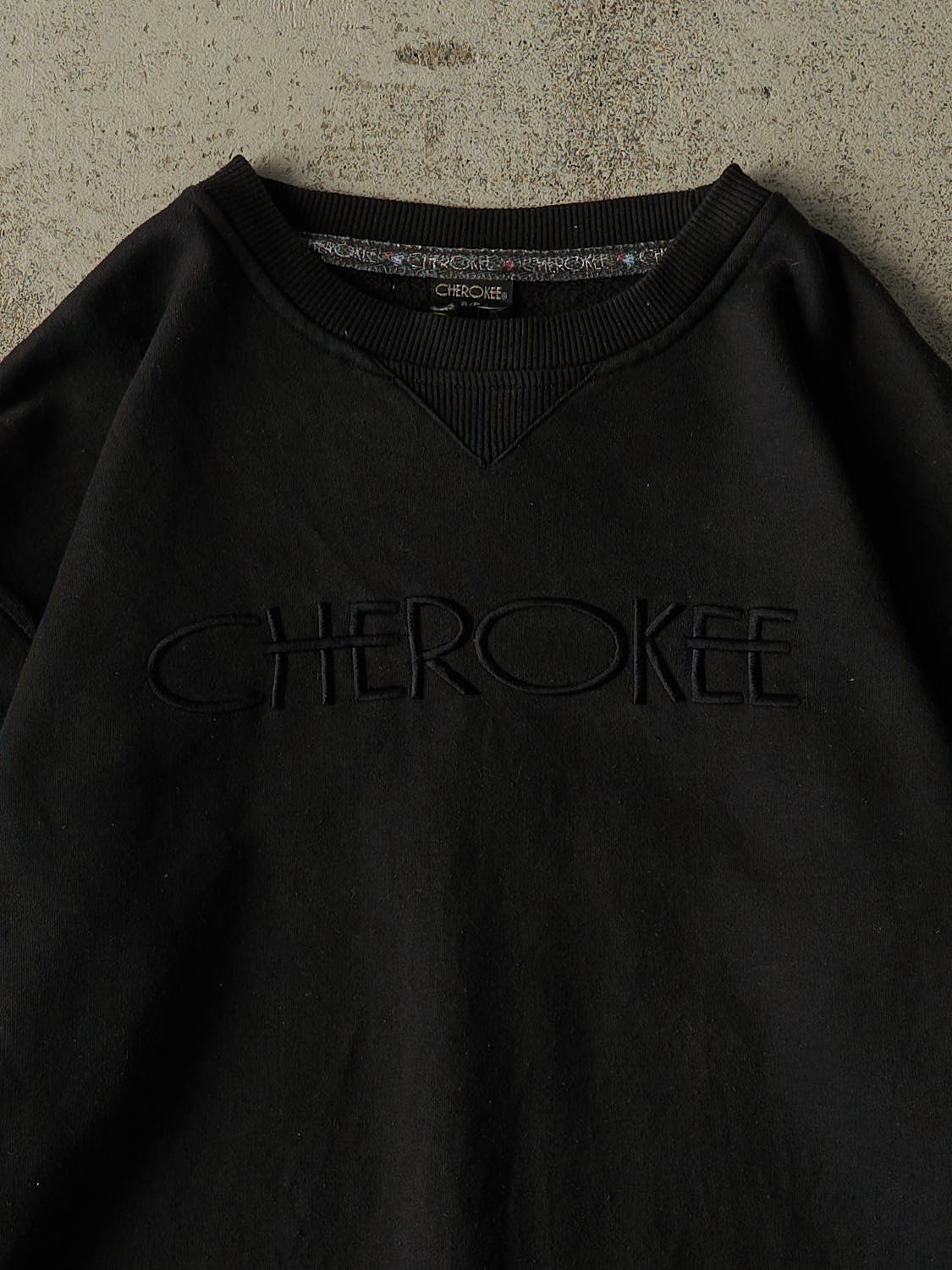 Vintage 90s Black Cherokee Embroidered Crewneck (S/M)