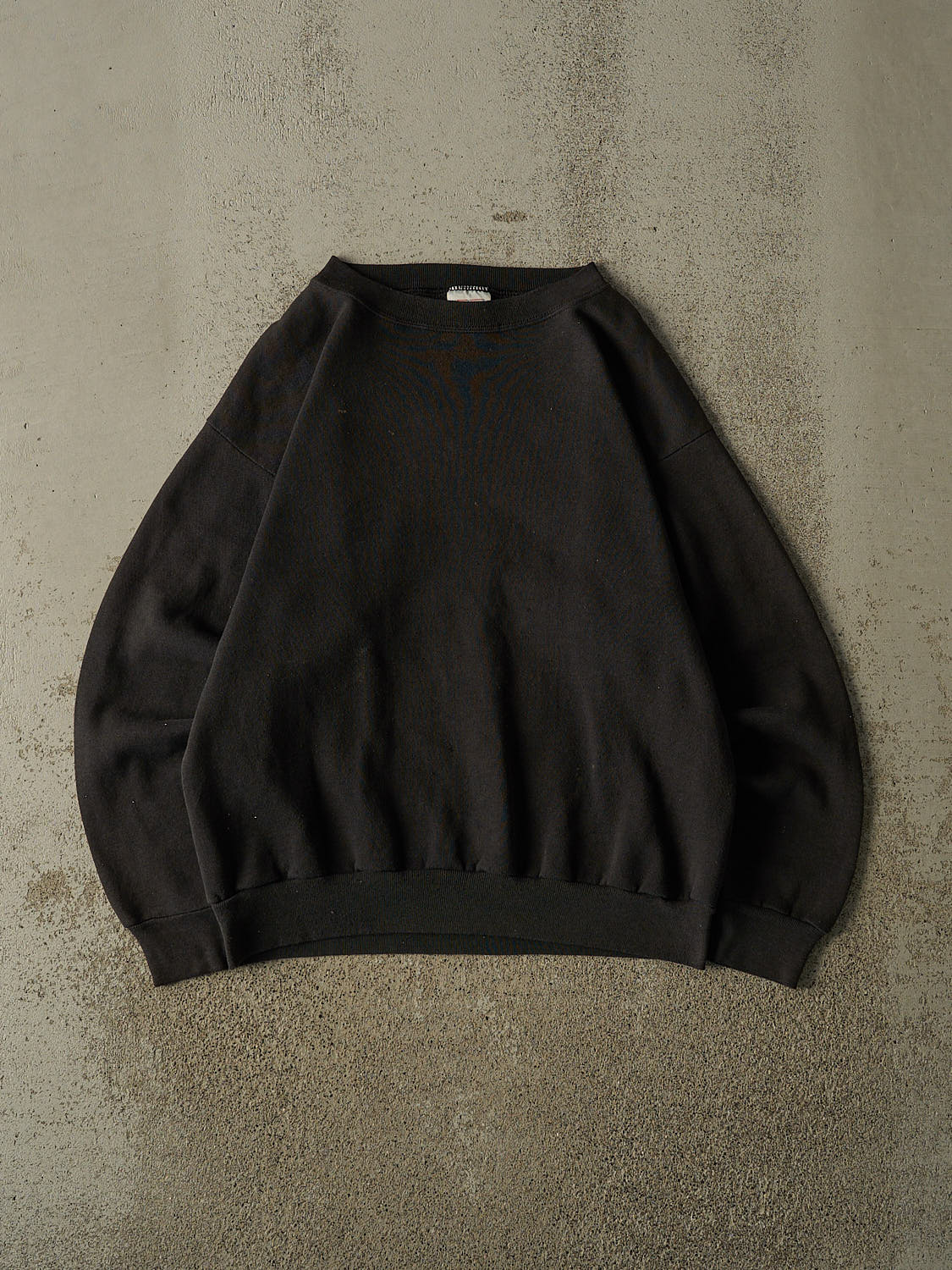 Vintage 80s Faded Black Blank Crewneck (S/M)