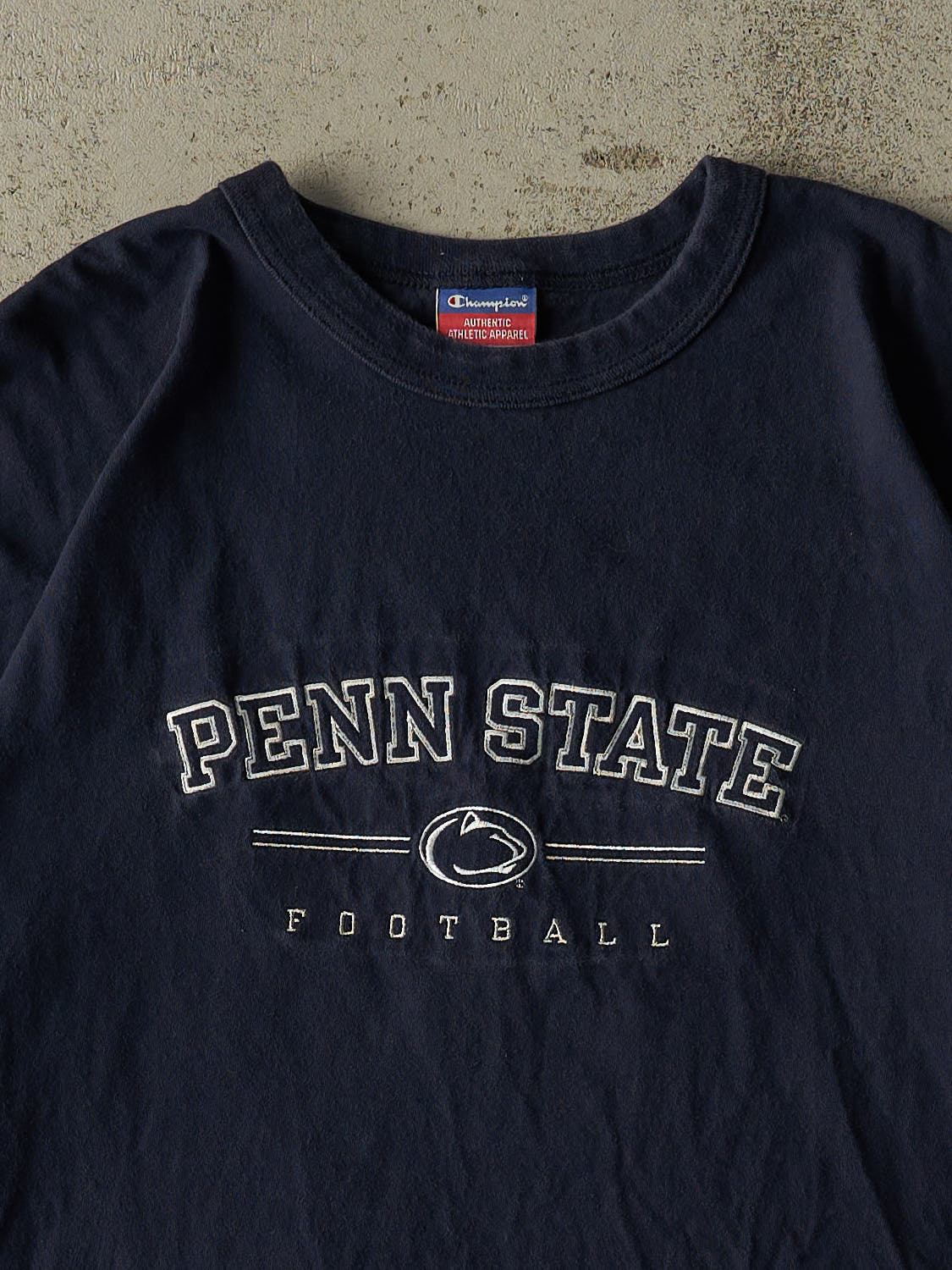 Vintage 90s Navy Blue Penn State University Football Tee (XL/XXL)