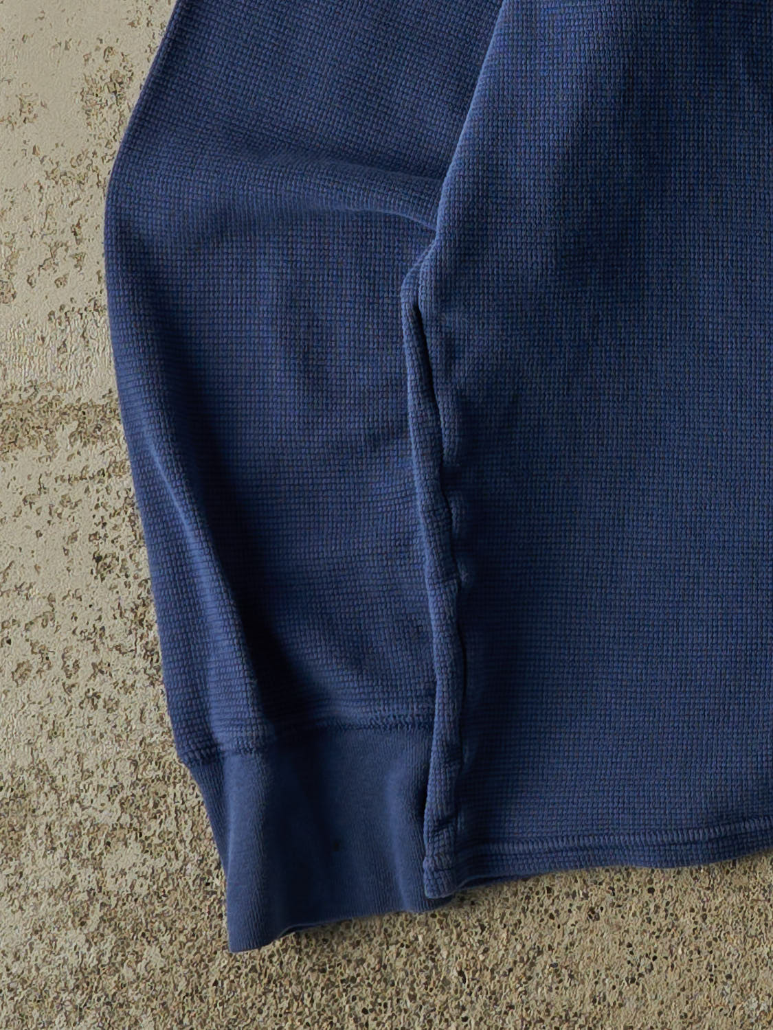 Vintage 90s Navy Blue Polo Thermal Long Sleeve (M)