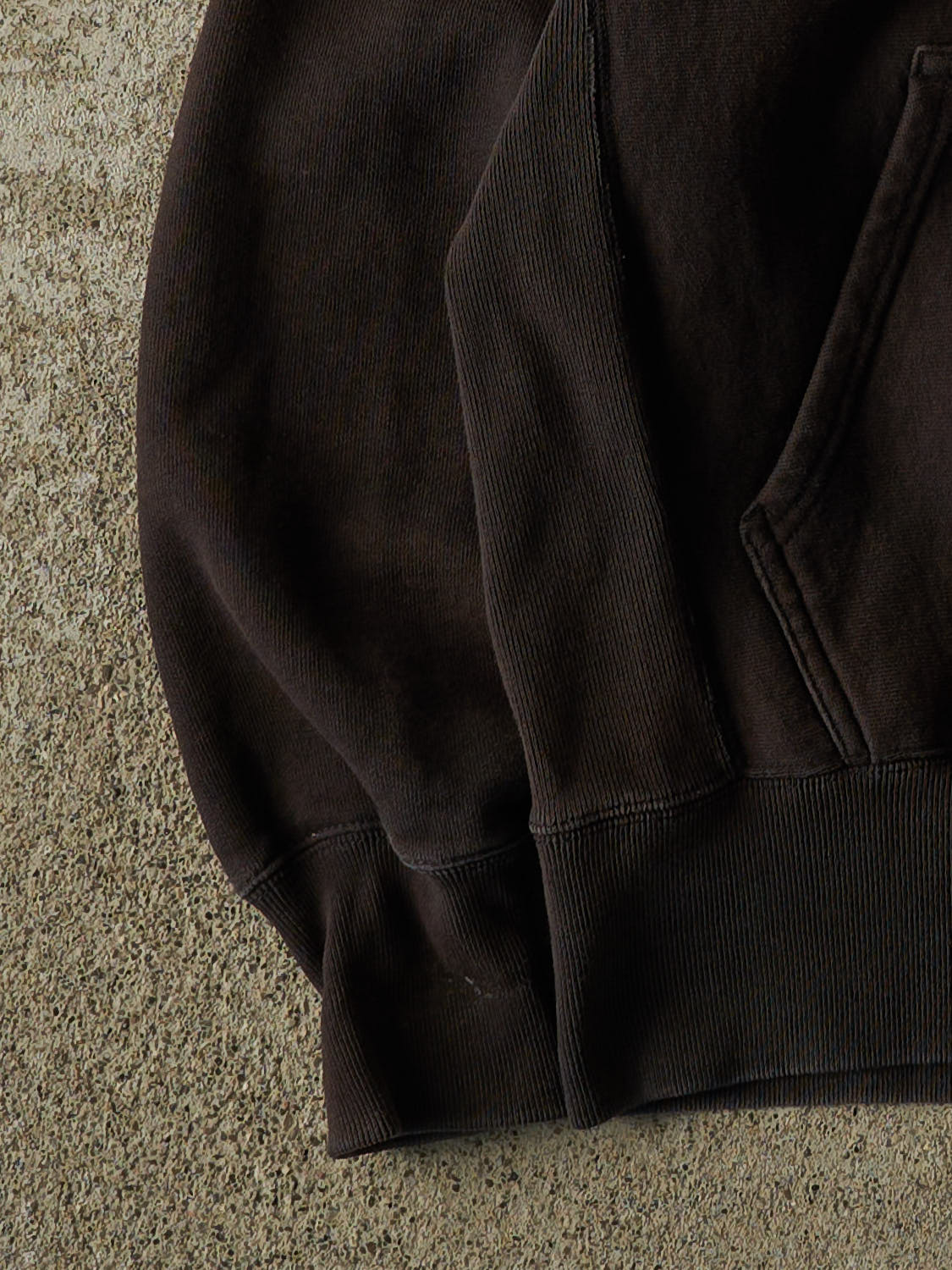 Vintage 90s Faded Black Champion Reverse Weave Embroidered Hoodie (S/M)