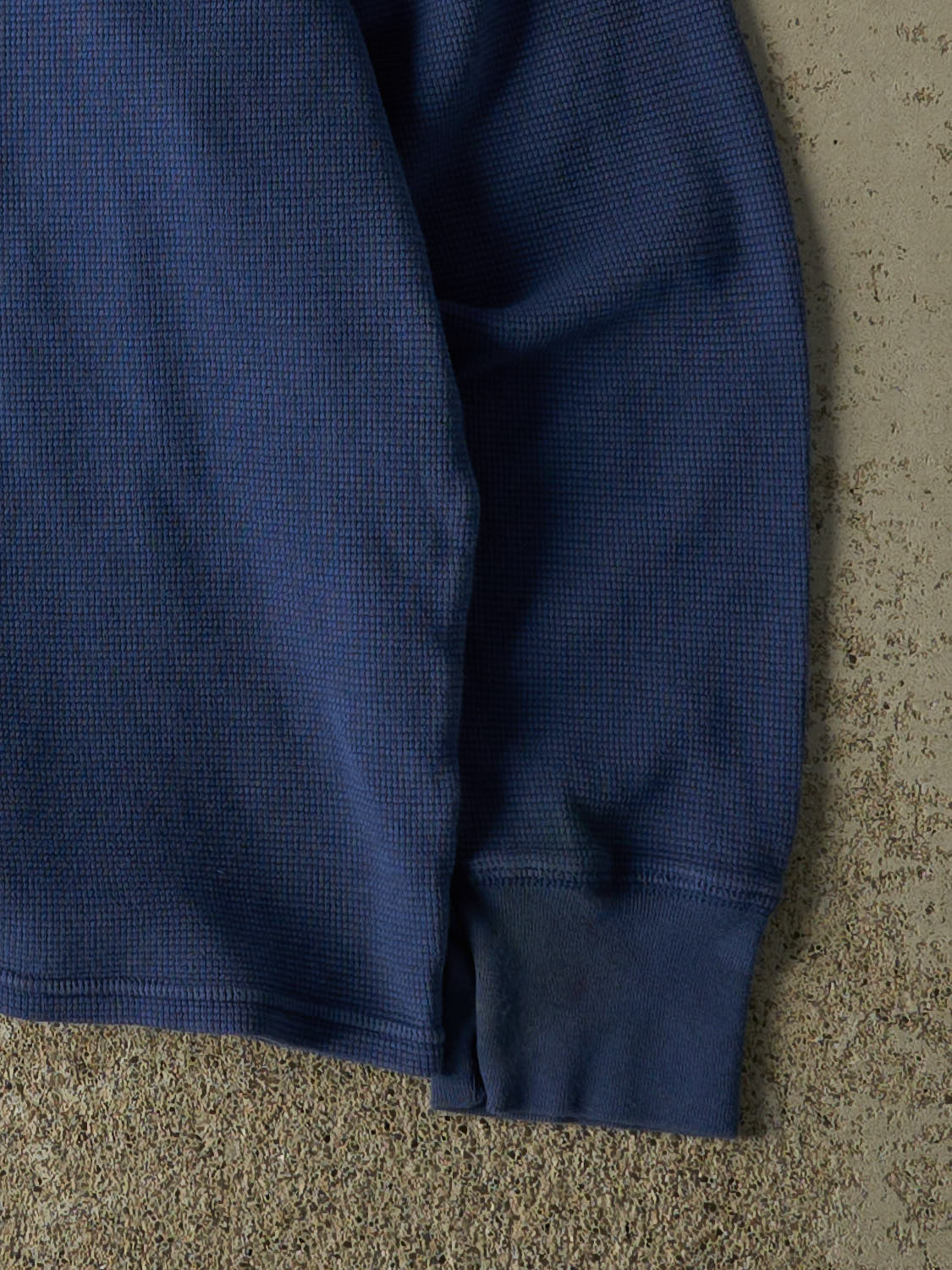 Vintage 90s Navy Blue Polo Thermal Long Sleeve (M)