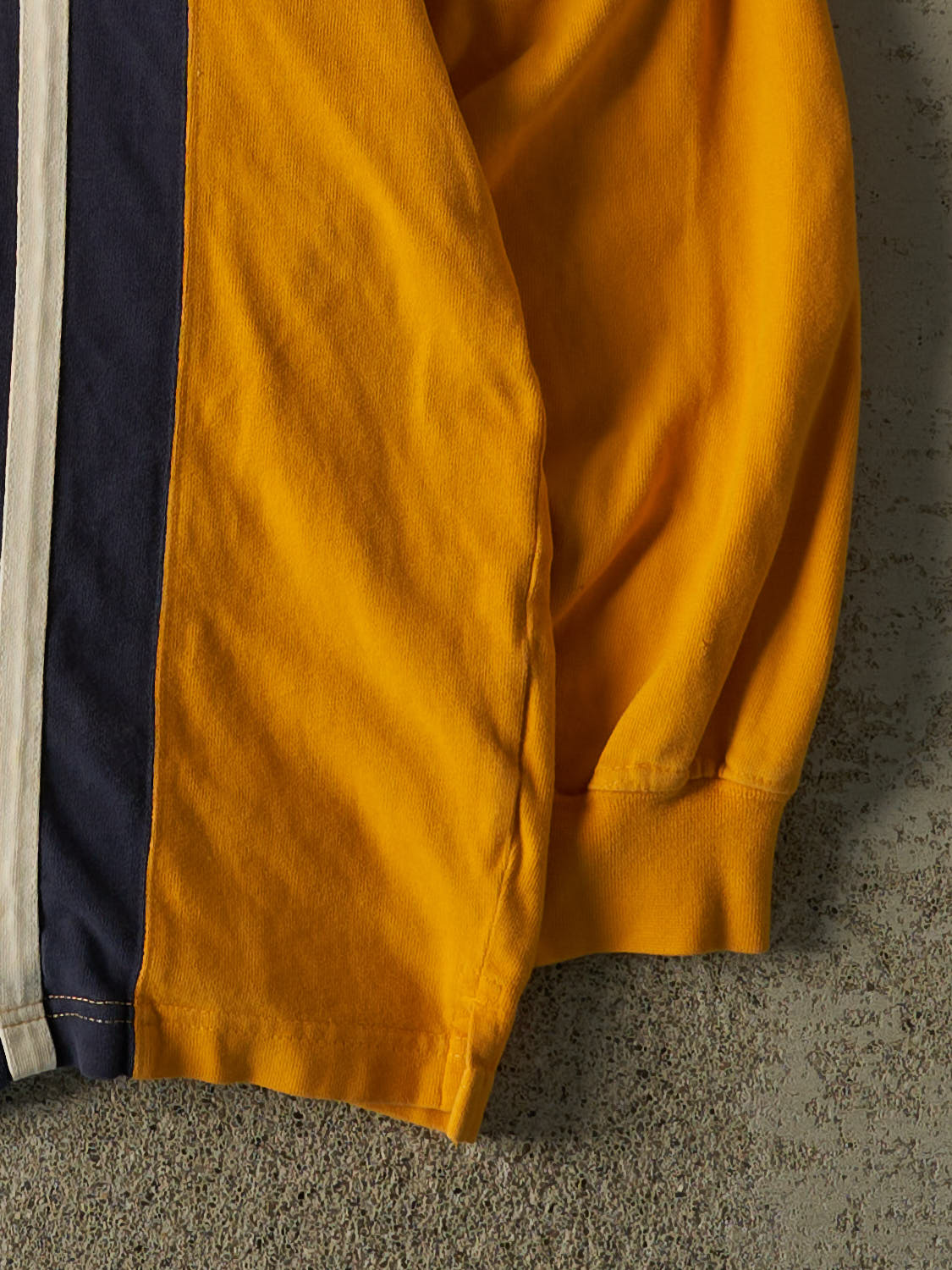 Vintage 90s Yellow Faded Glory Rugby Quarter Button Long Sleeve (XL/XXL)
