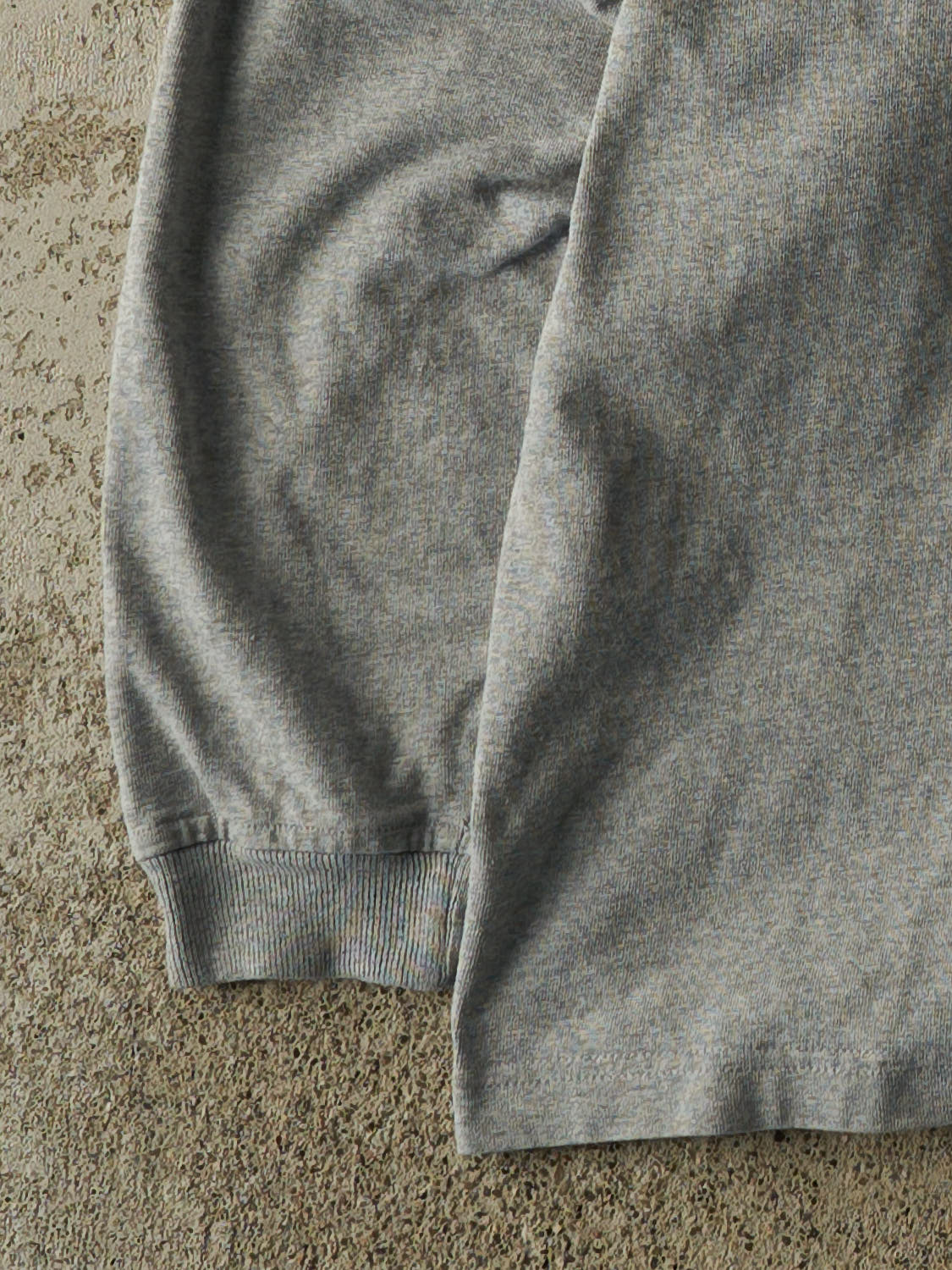 Vintage 90s Grey Reebok Quarter Button Long Sleeve (L/XL)